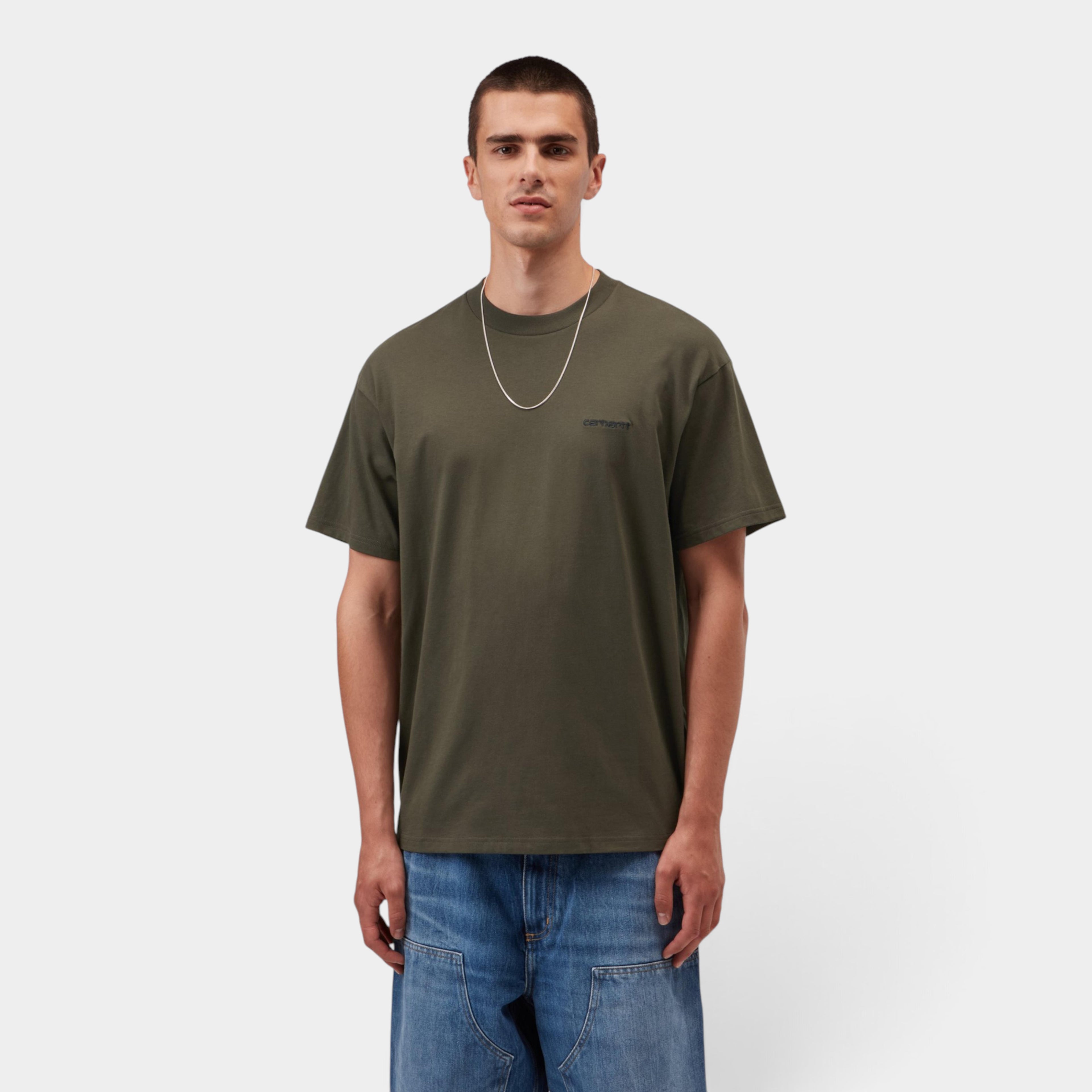 Carhartt Wip Script Embroidery T-shirt - Cipresso