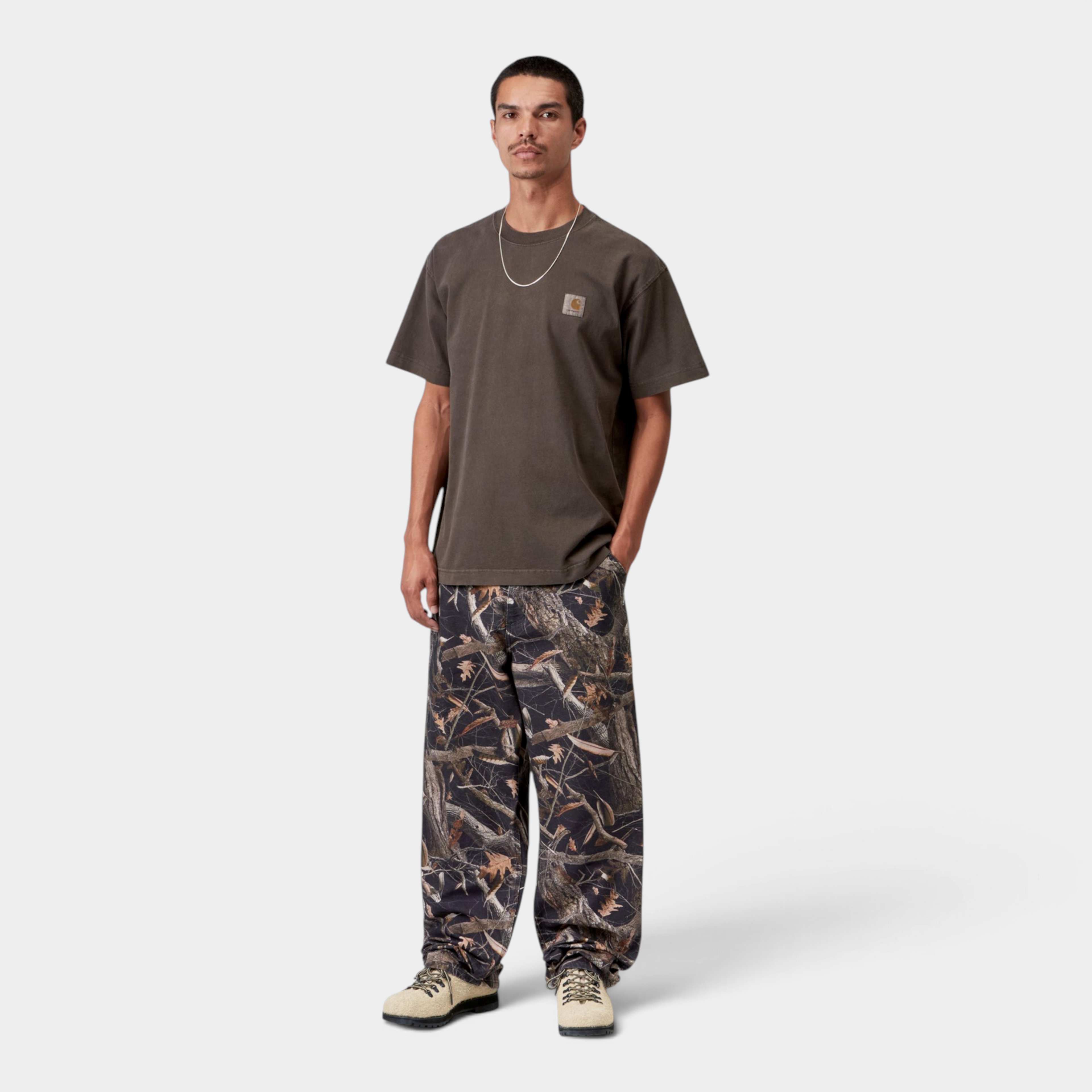 Carhartt Wip Tee Shirt Vista slavata - Tabacco