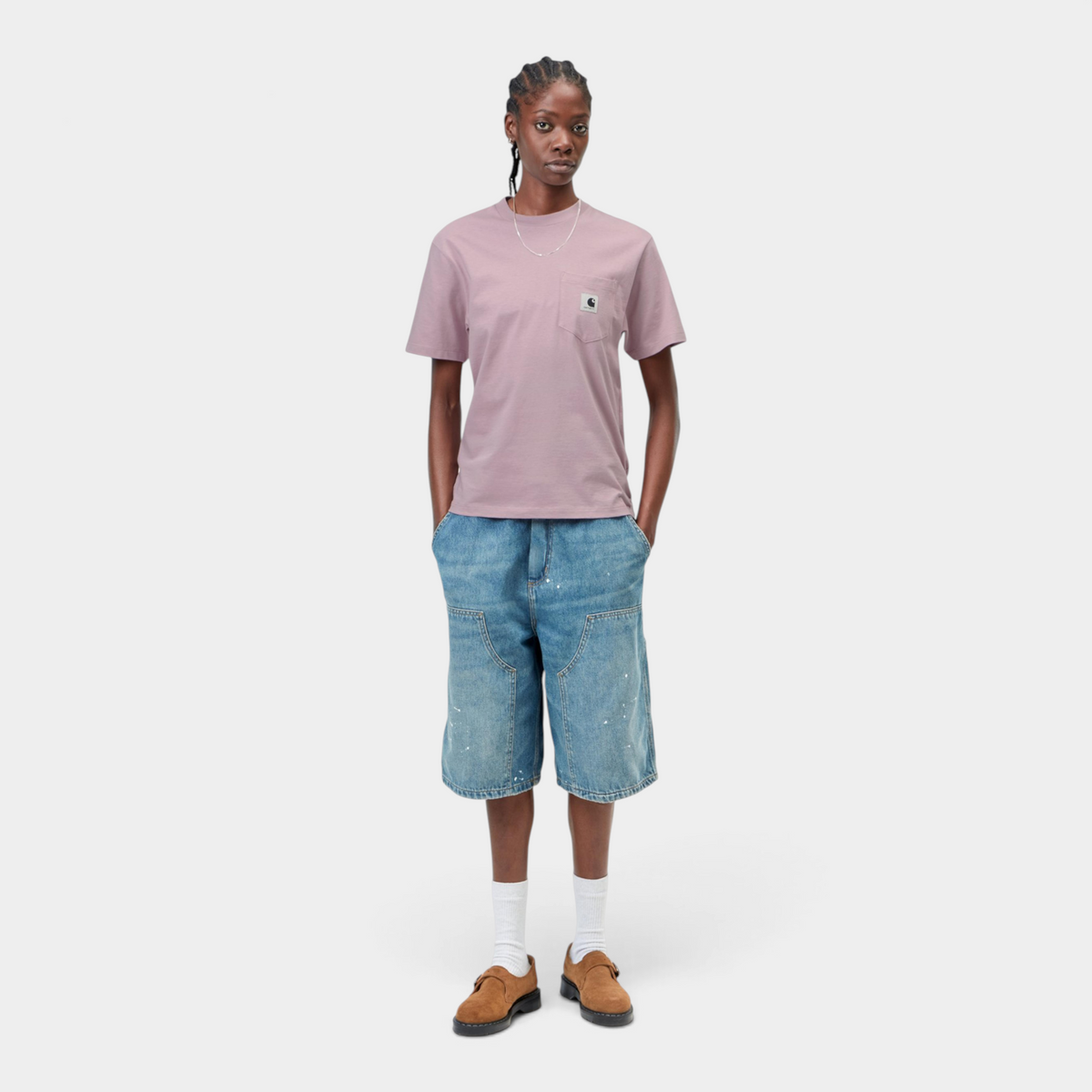 Carhartt Wip W' T-shirt con taschino - Rosa chiaro