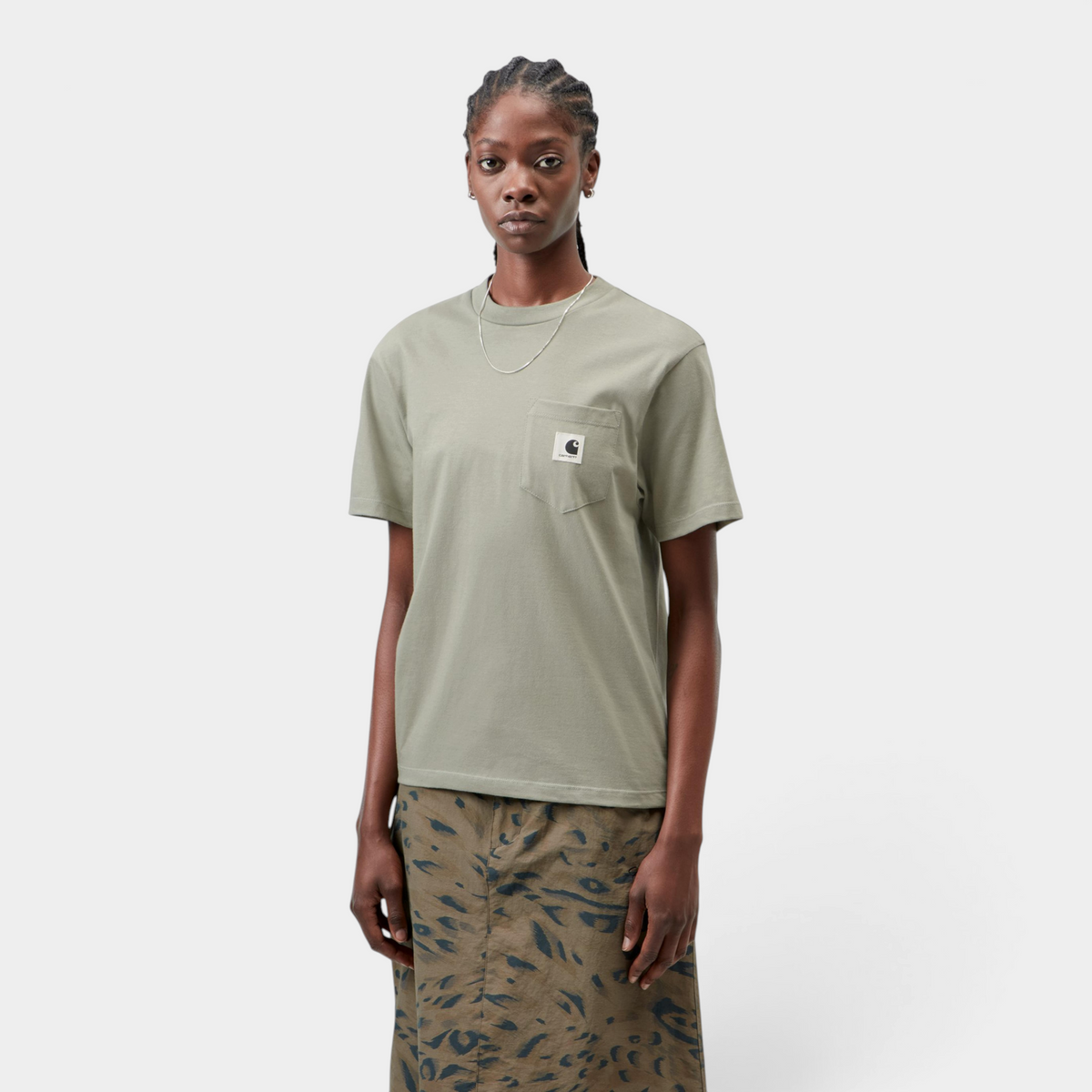 Carhartt Wip W' T-shirt con taschino - Verde chiaro
