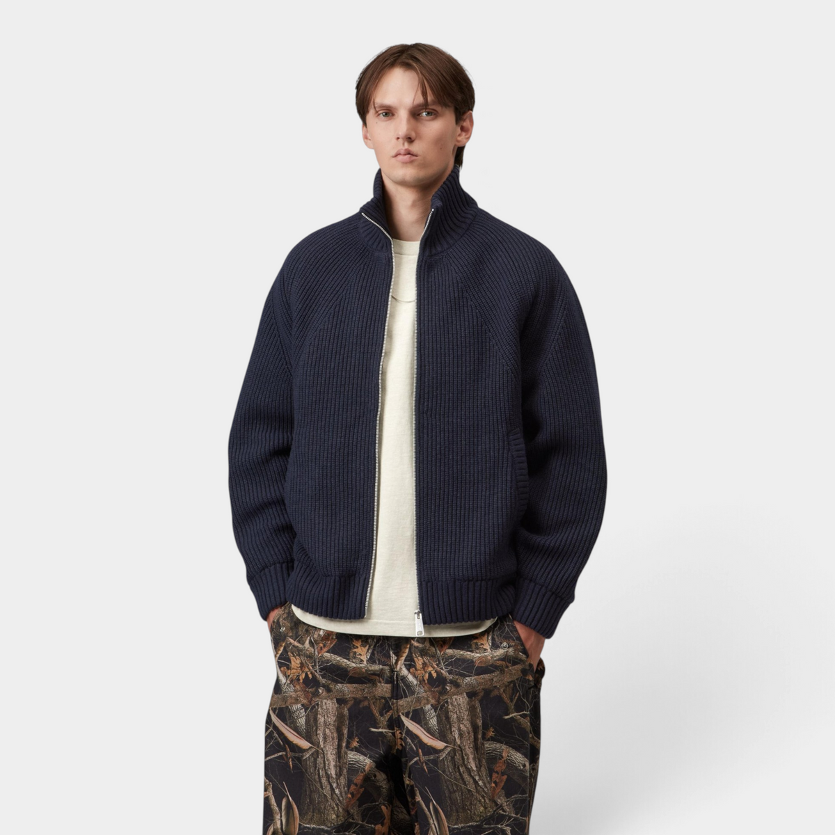 Carhartt Wip Giubbino Banley in maglia di lana - Blu