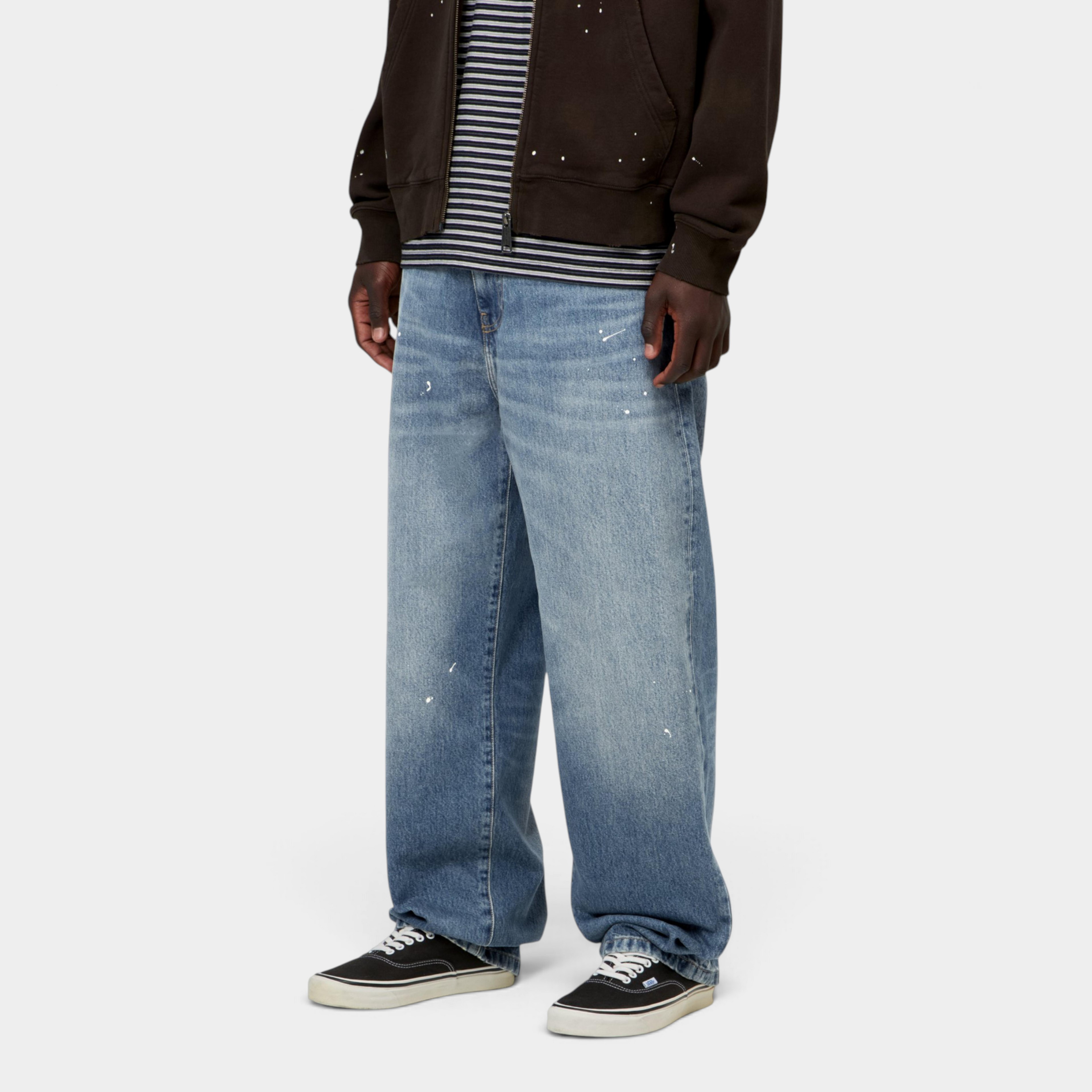 Carhartt Wip Jeans Landon effetto destroy splatter - Denim lavato