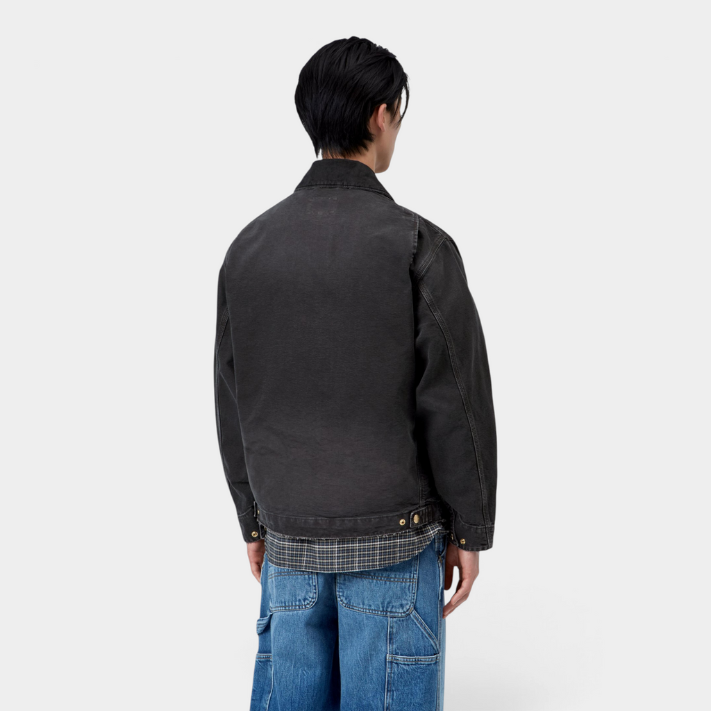 Carhartt Wip Giubbino Detroit effetto Destroy - Nero lavato