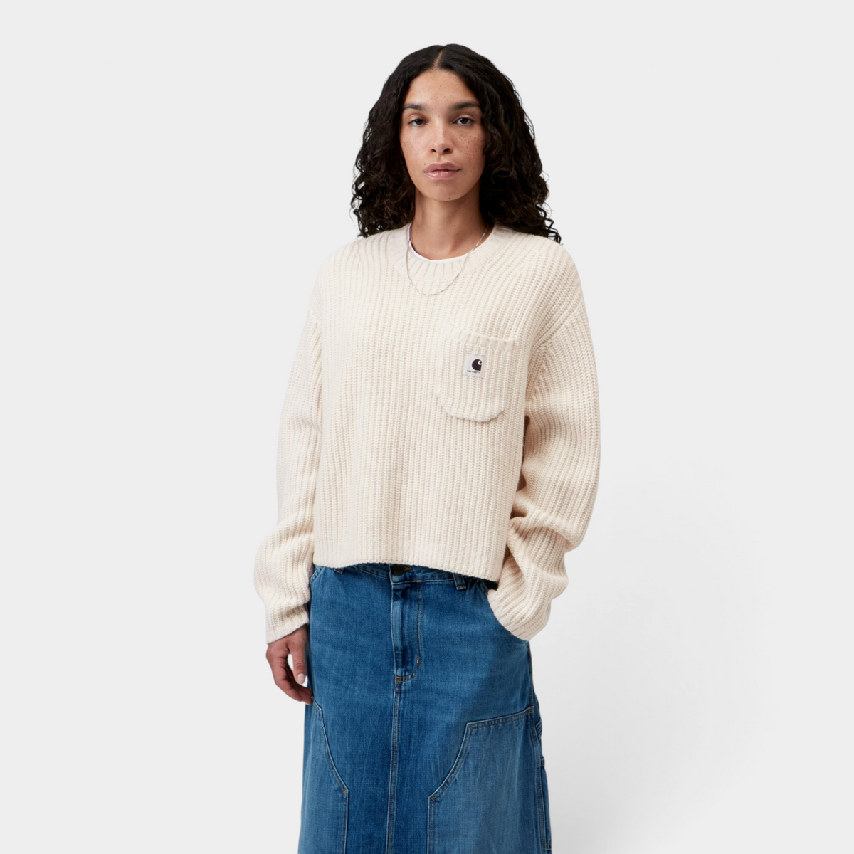 Carhartt Wip W' Maglia a coste Mira - Naturale