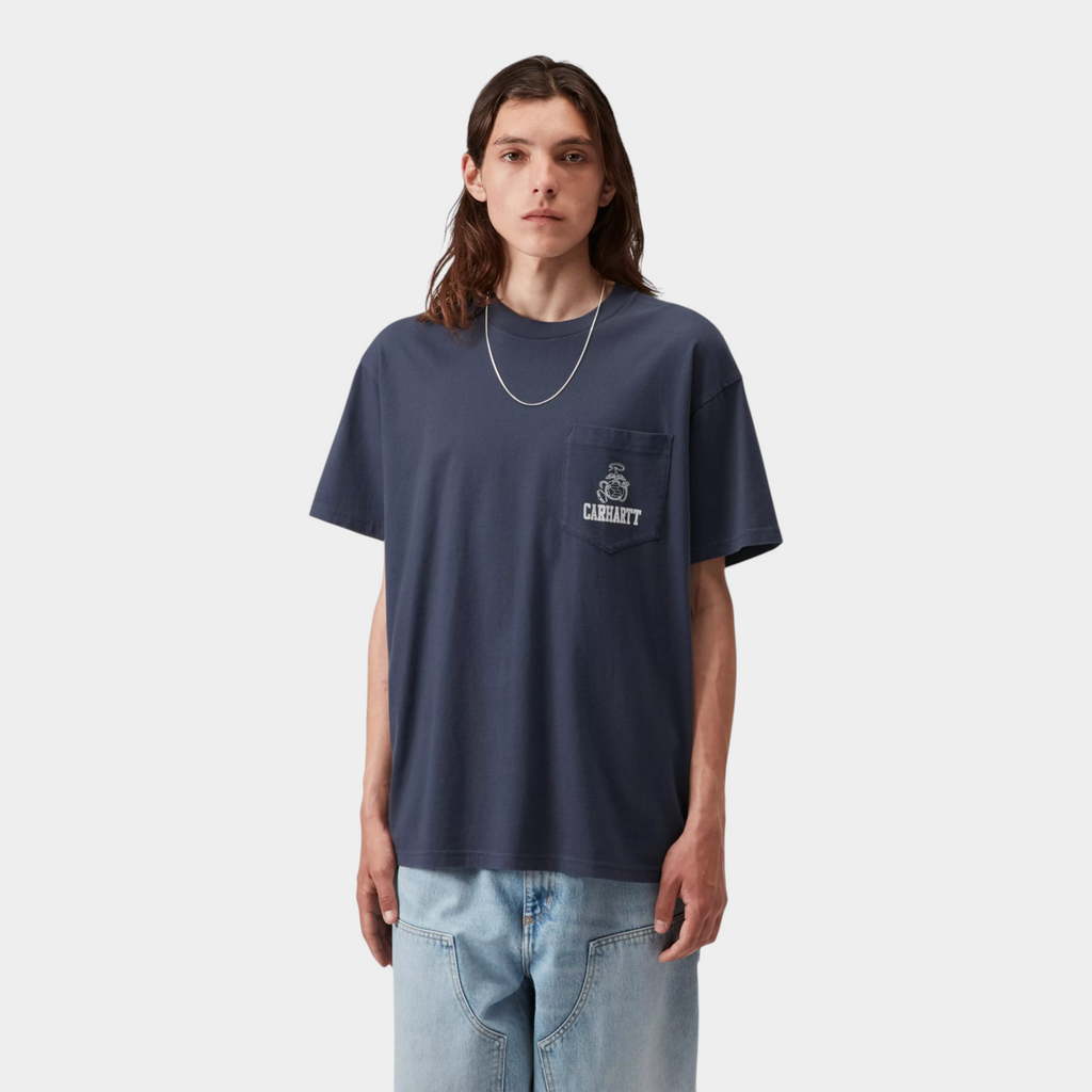 Carhartt Wip Tee shirt Pond Corps - Blu