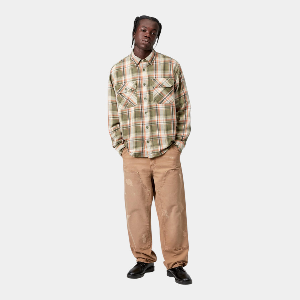 Carhartt Wip Pantalone double Knee Grind Wash - Marrone