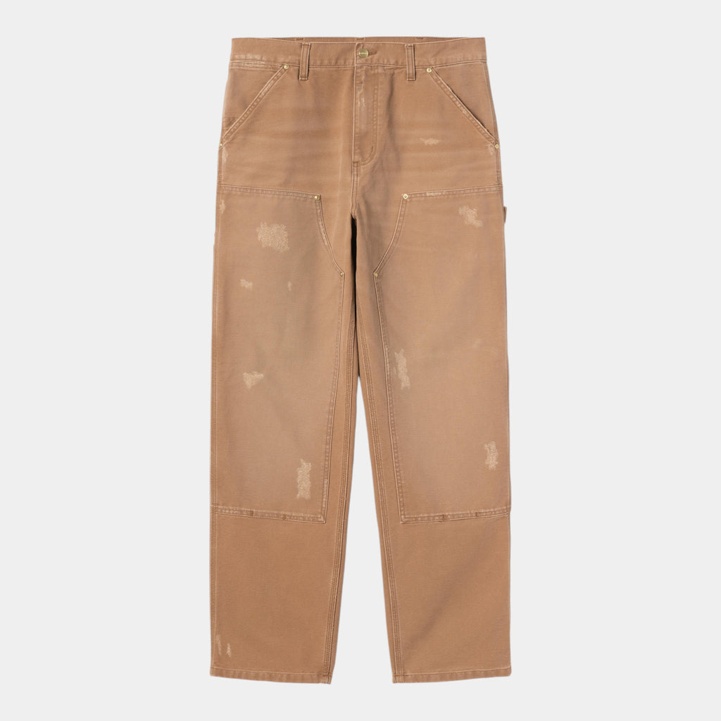 Carhartt Wip Pantalone double Knee Grind Wash - Marrone