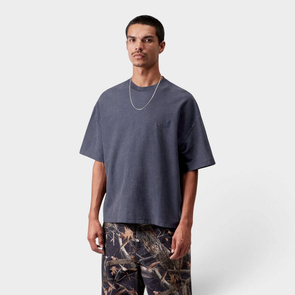 Carhartt Wip T-shirt Lambert slavata - Blu