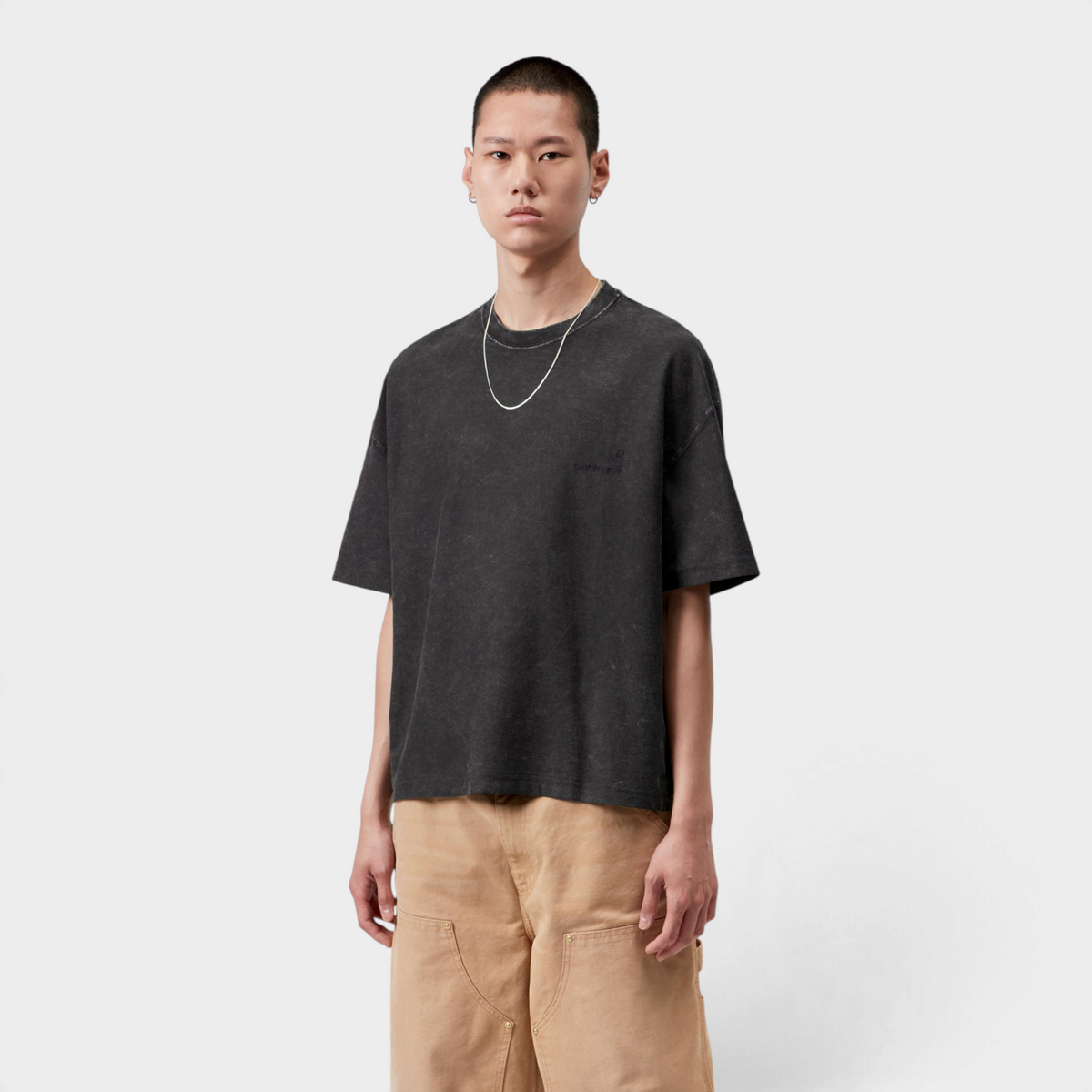 Carhartt Wip T-shirt Lambert slavata - Nero