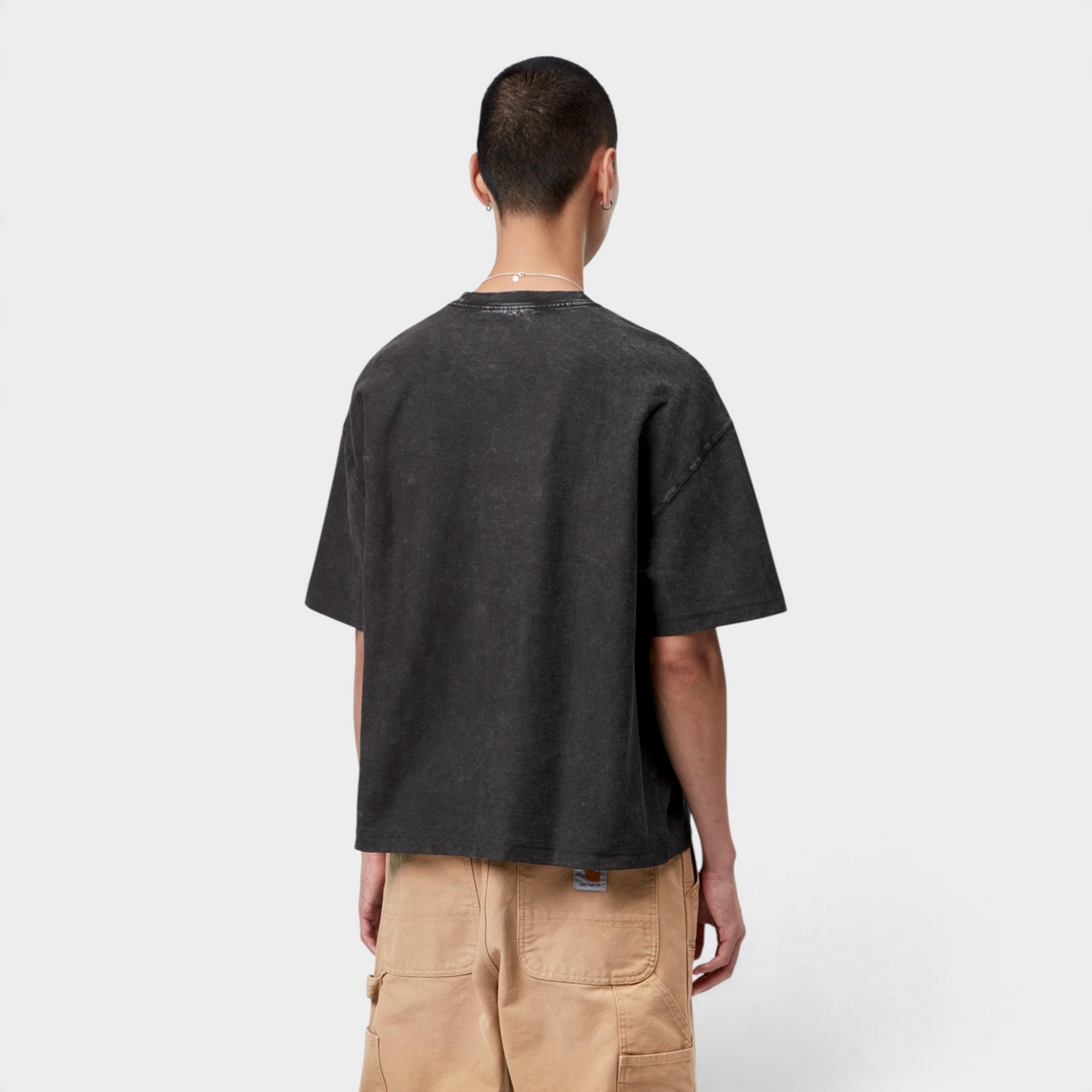 Carhartt Wip T-shirt Lambert slavata - Nero