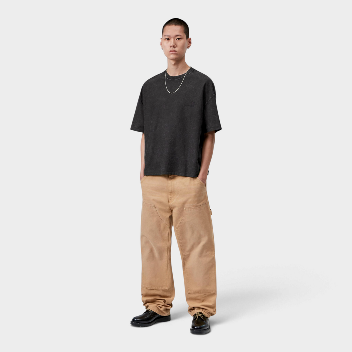 Carhartt Wip T-shirt Lambert slavata - Nero