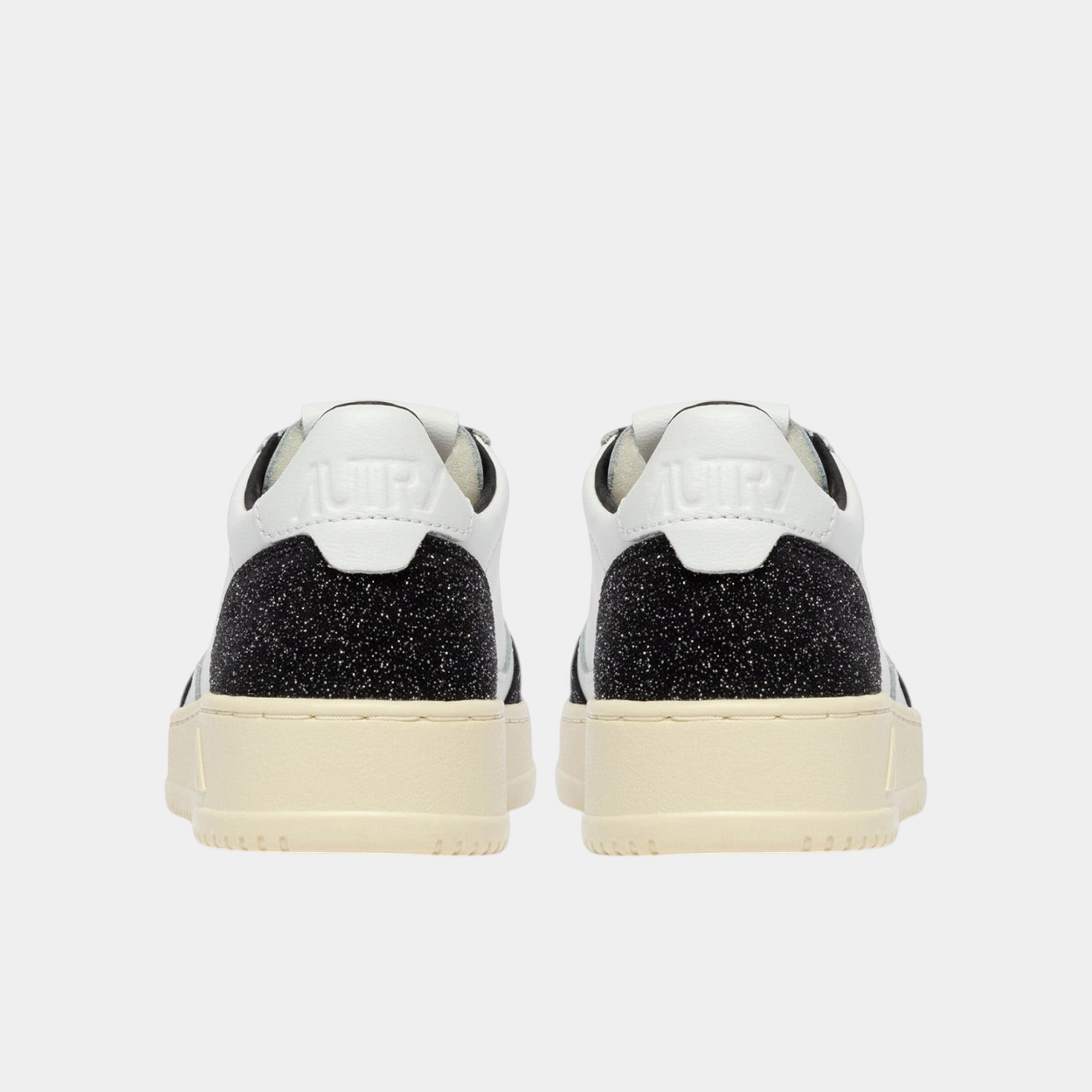 Autry Sneakers Medalist in pelle e Glitter - Bianco/Nero