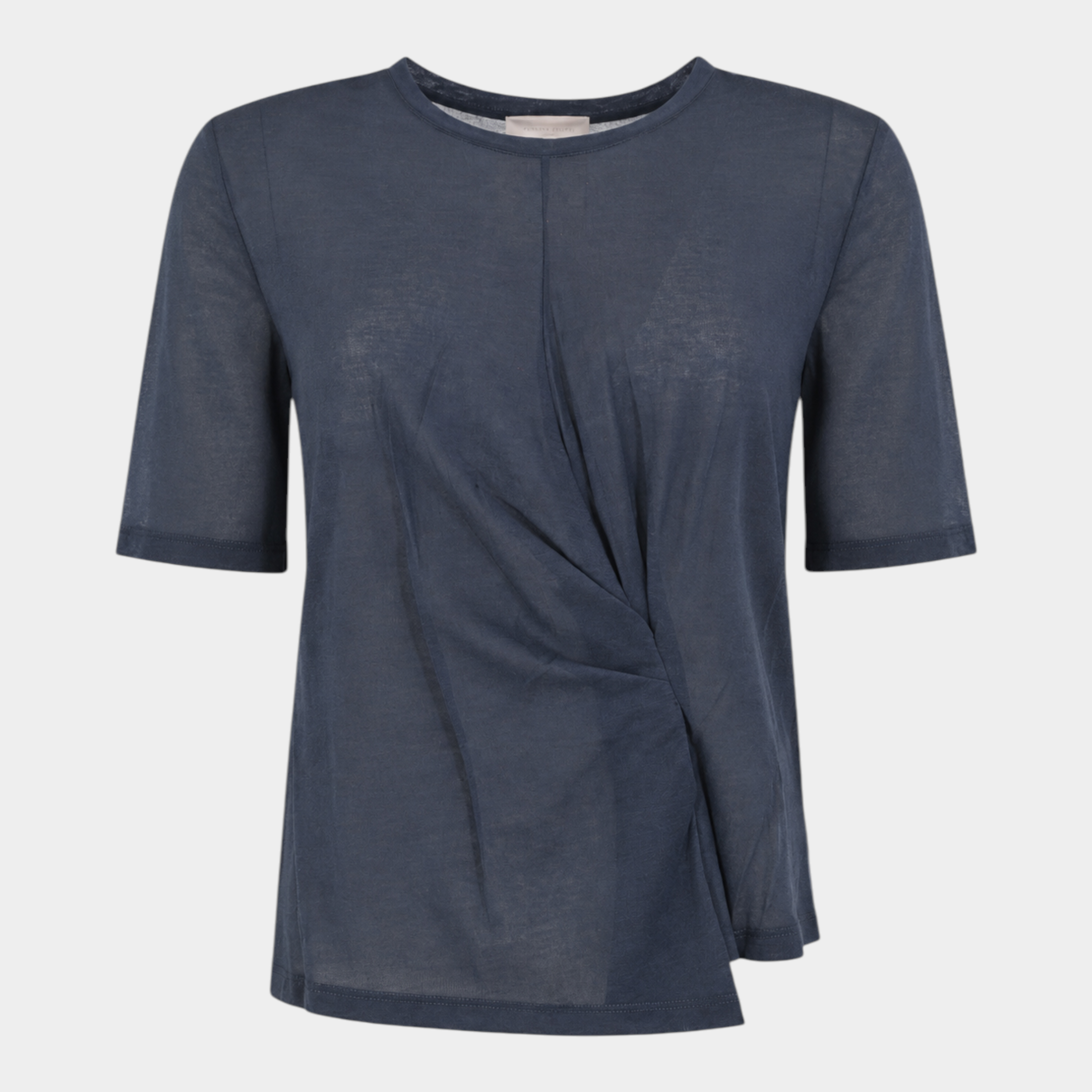 Semicouture Tee Shirt Ophelia in mussola - Blu