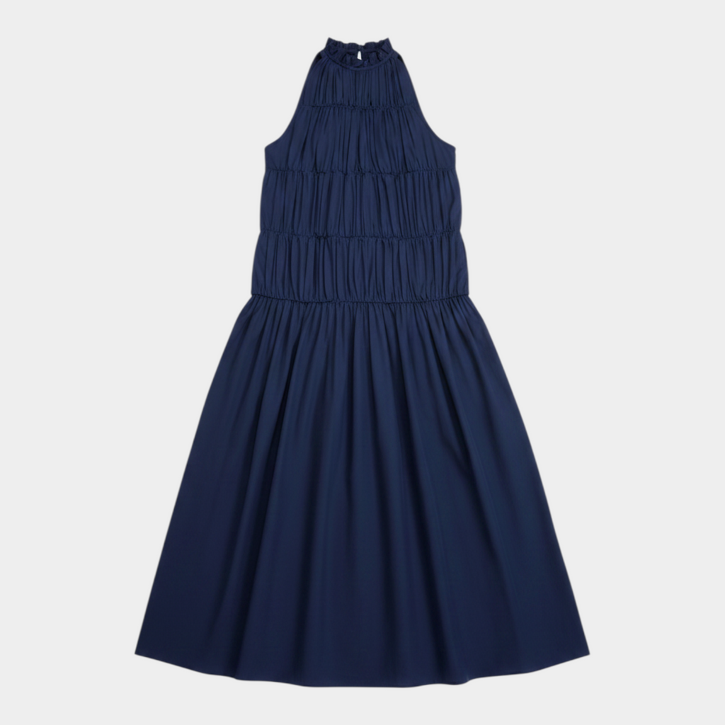 Semicouture Abito Marylou in mussola di cotone - Blu