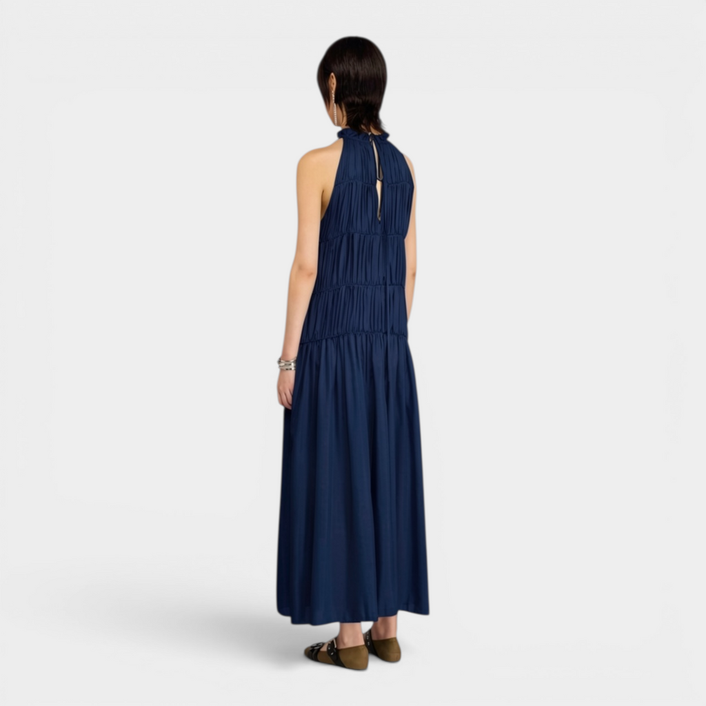 Semicouture Abito Marylou in mussola di cotone - Blu