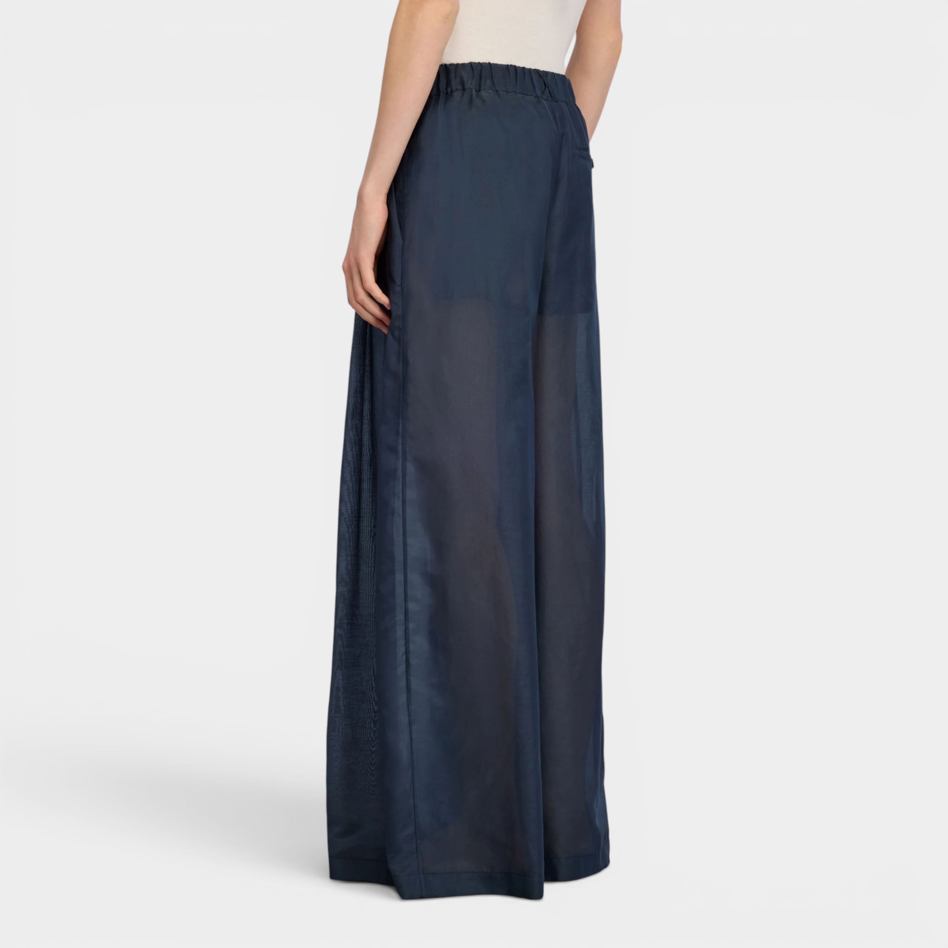 Semicouture Pantalone Debbie in mussola - Blu