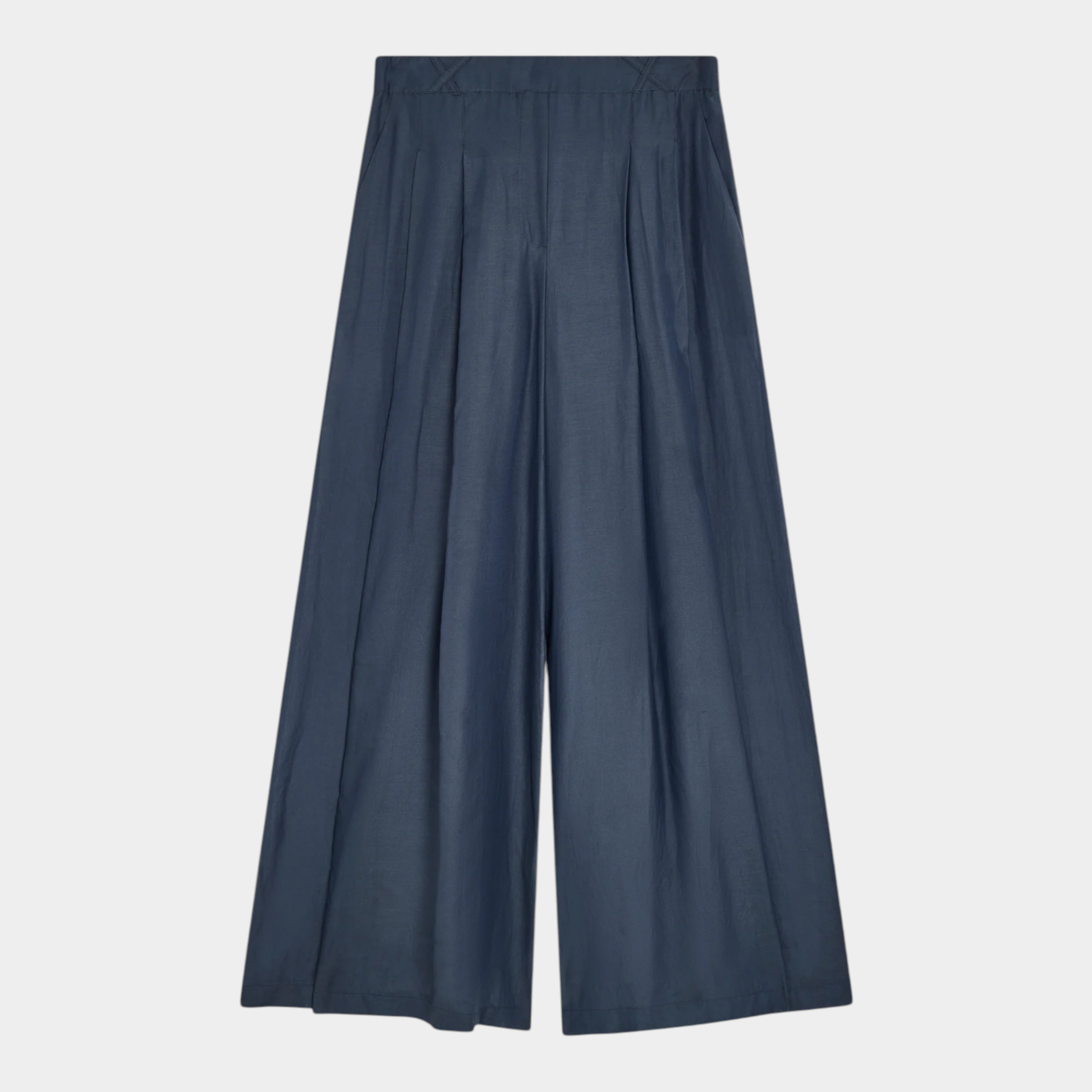 Semicouture Pantalone Debbie in mussola - Blu