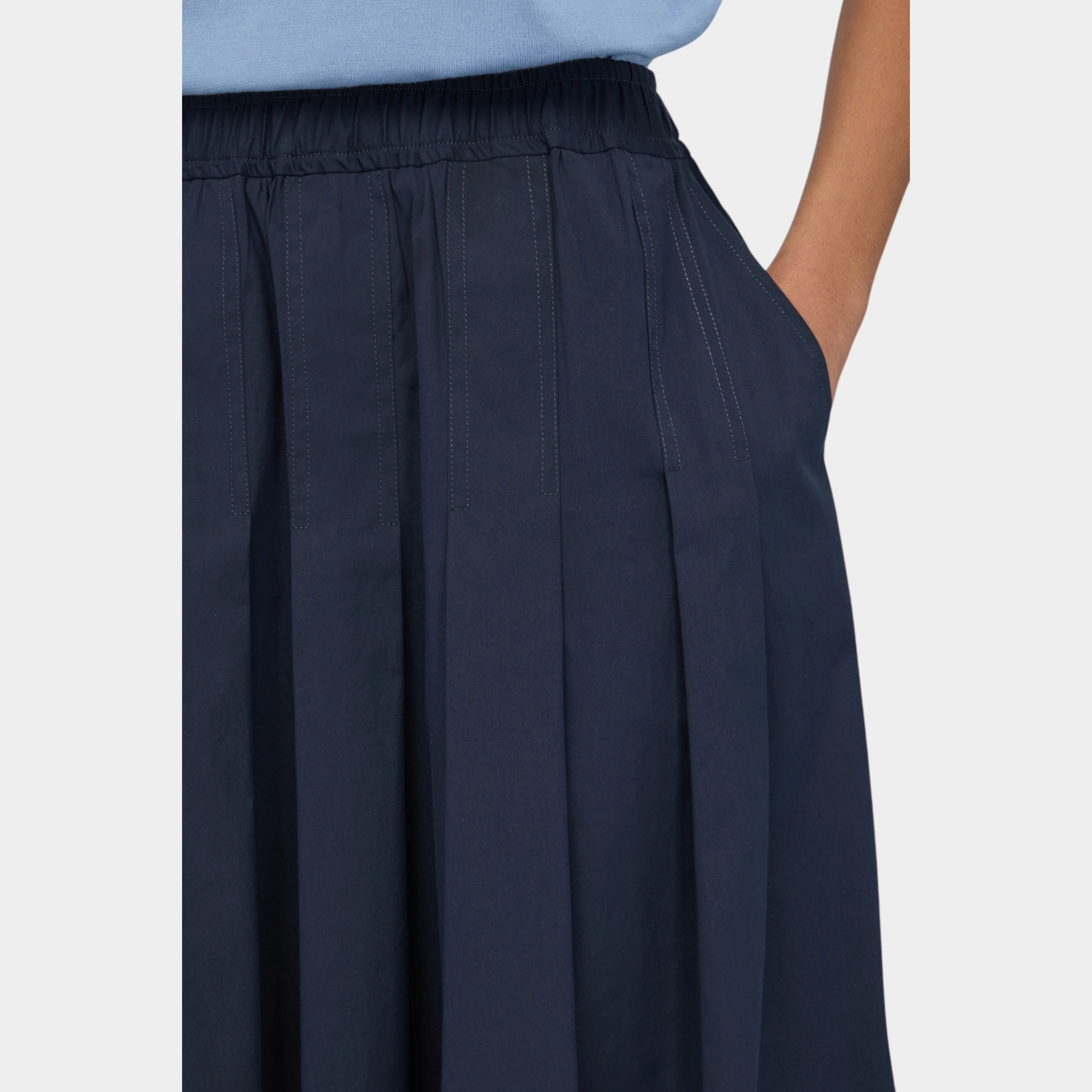Semicouture Gonna a pieghe Gregoria - Blu