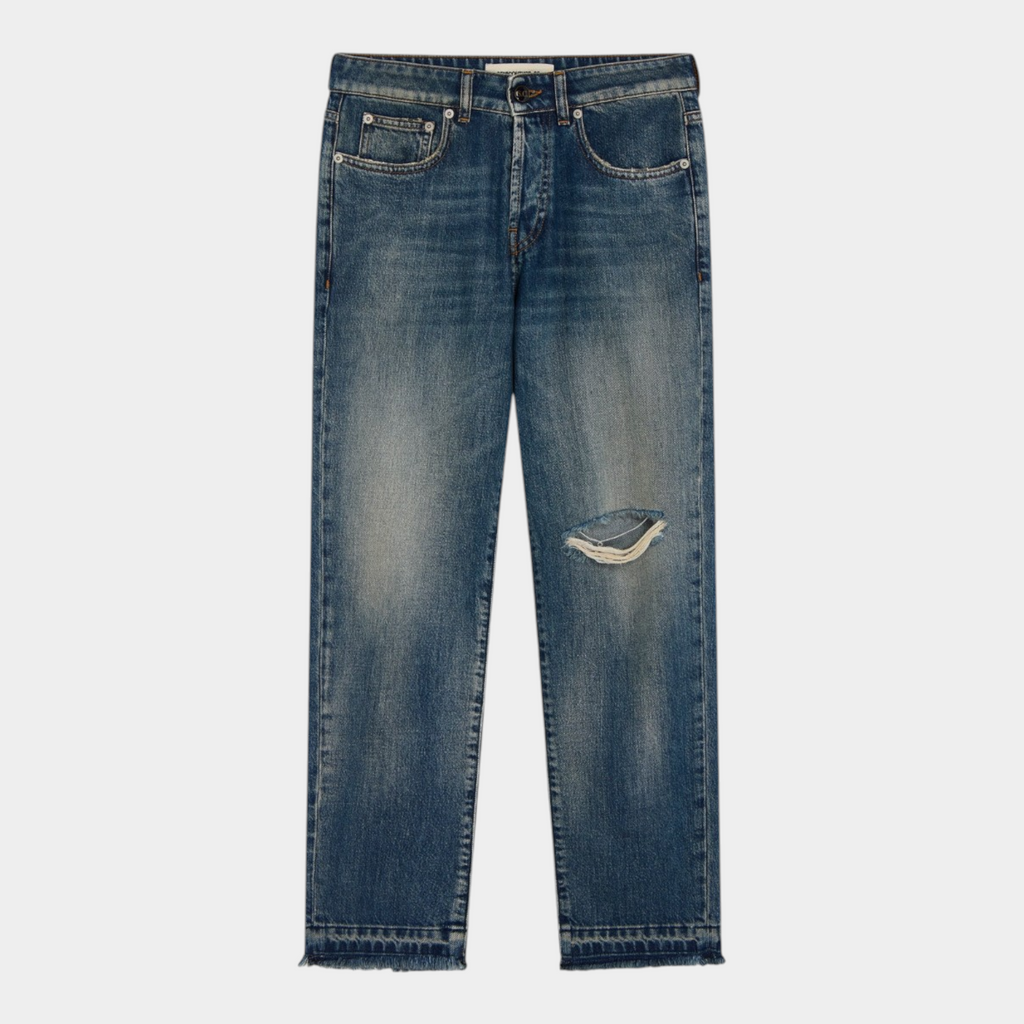 Semicouture Jeans Lucrecia con rottura - Denim stone