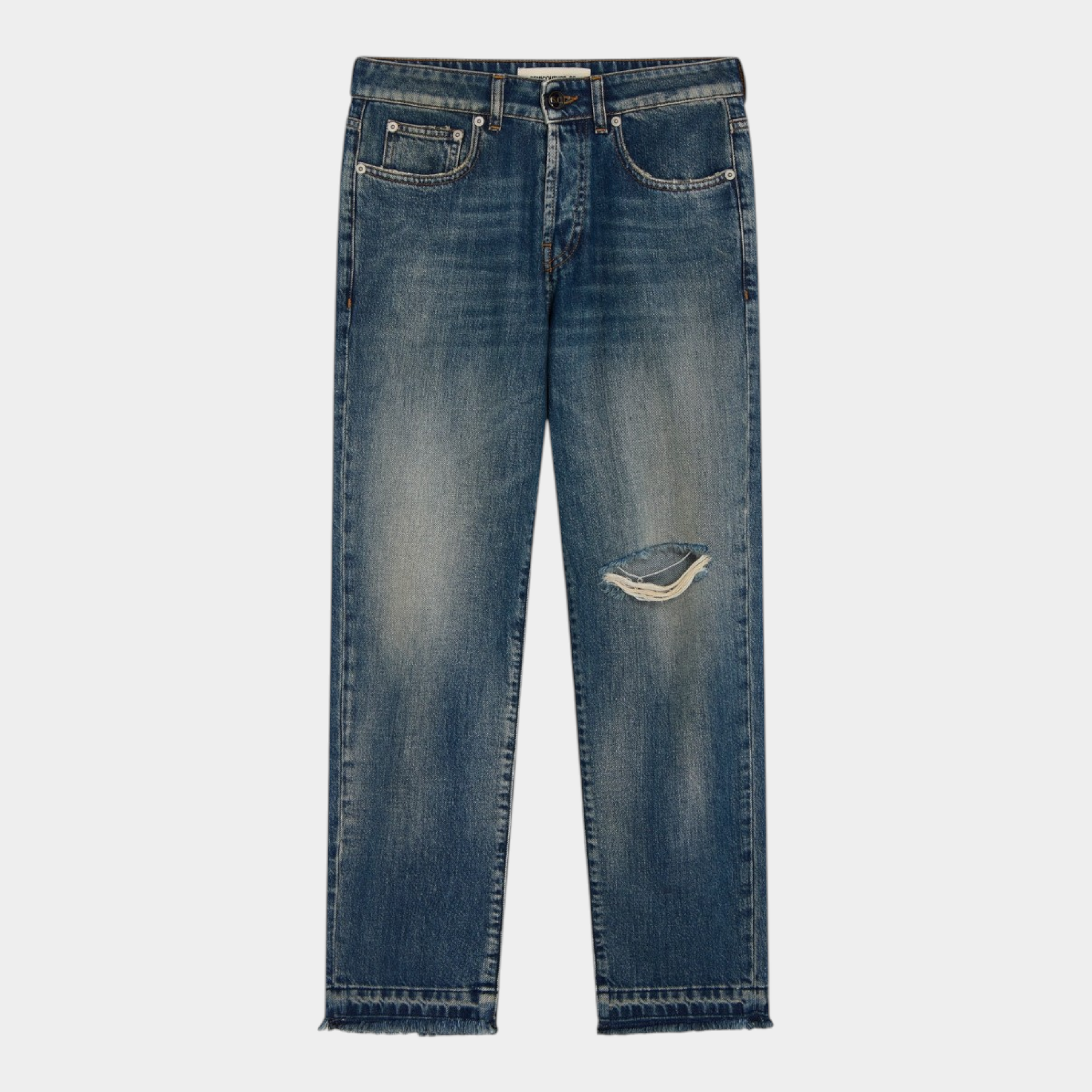 Semicouture Jeans Lucrecia con rottura - Denim stone