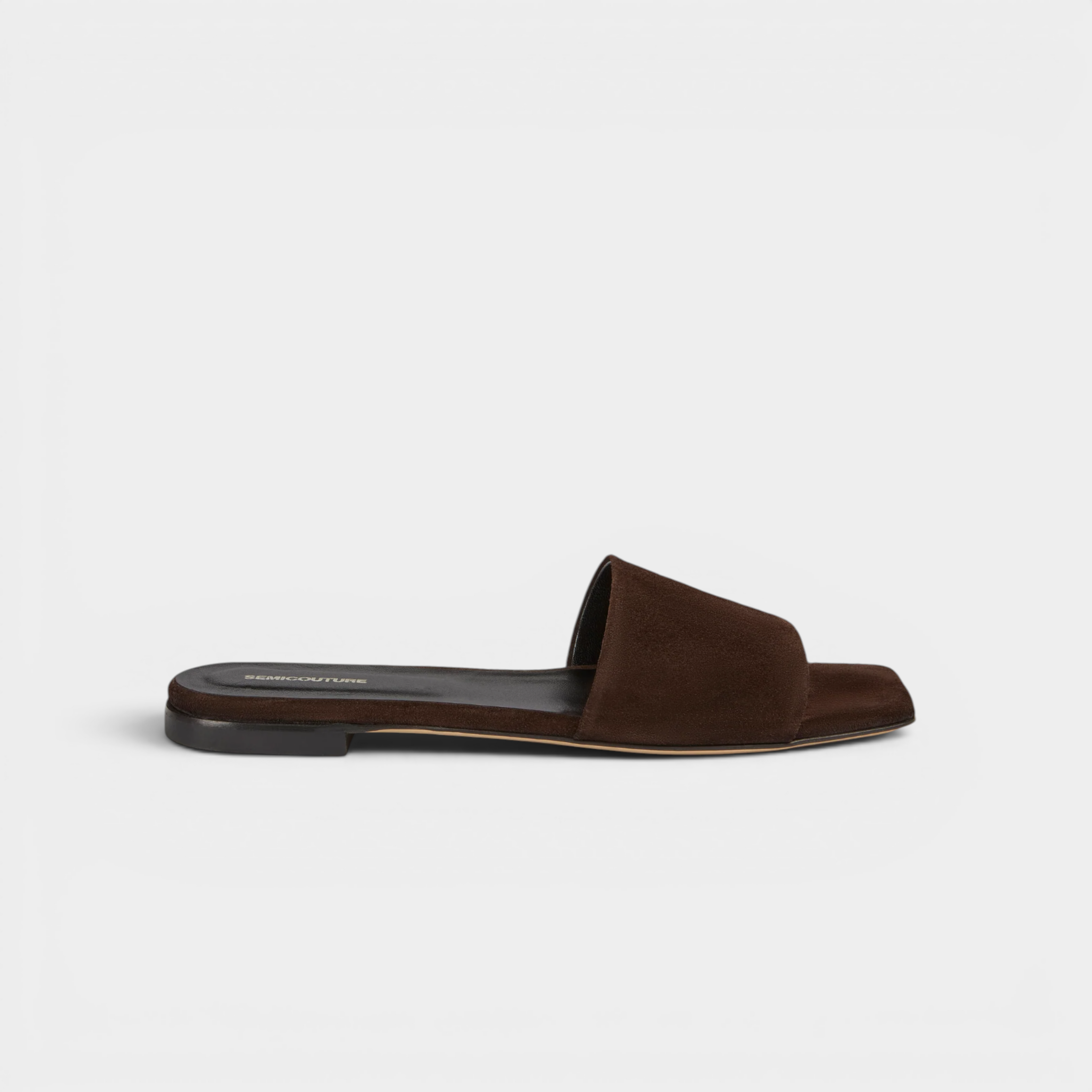 Semicouture Ciabatta in pelle Coolen - Marrone