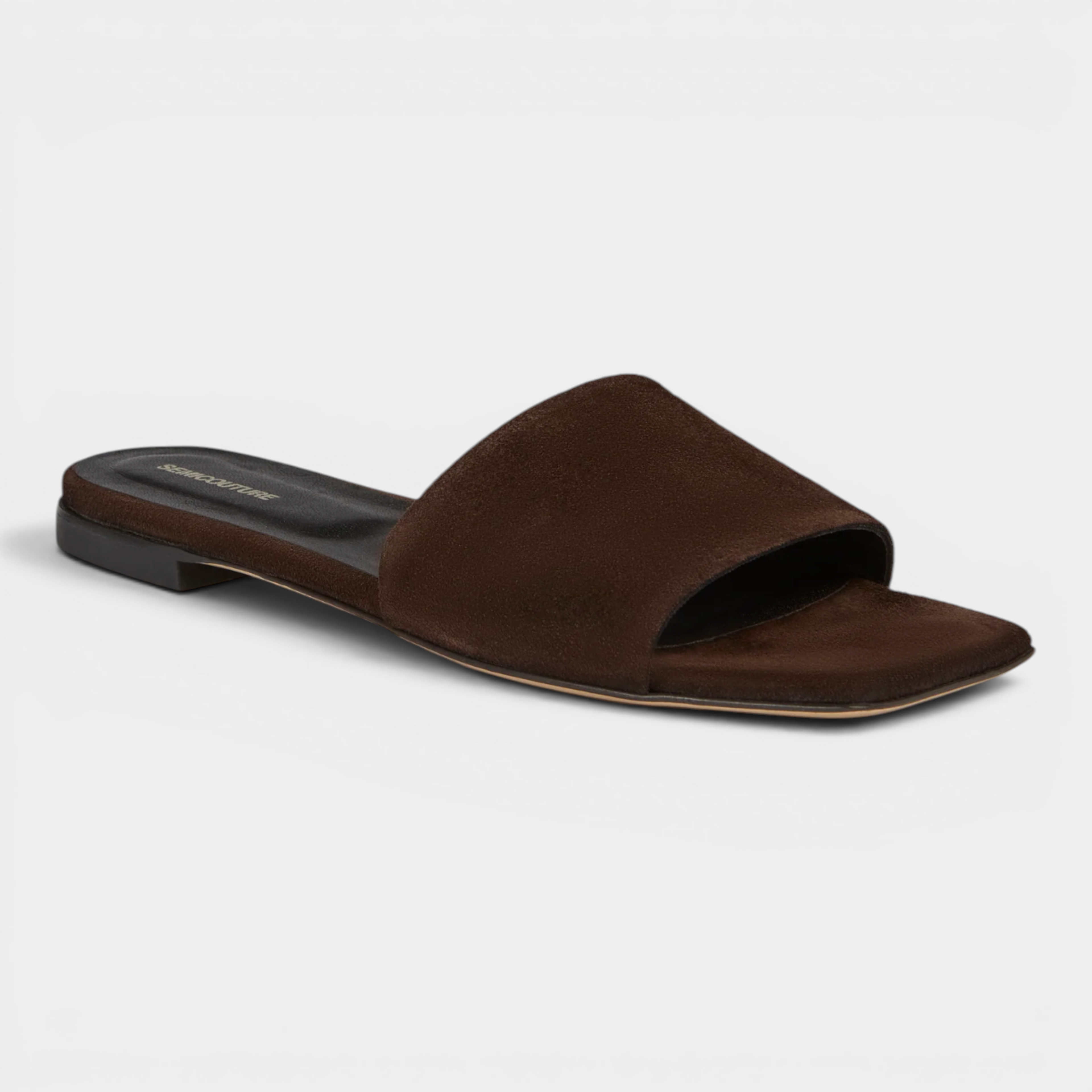 Semicouture Ciabatta in pelle Coolen - Marrone