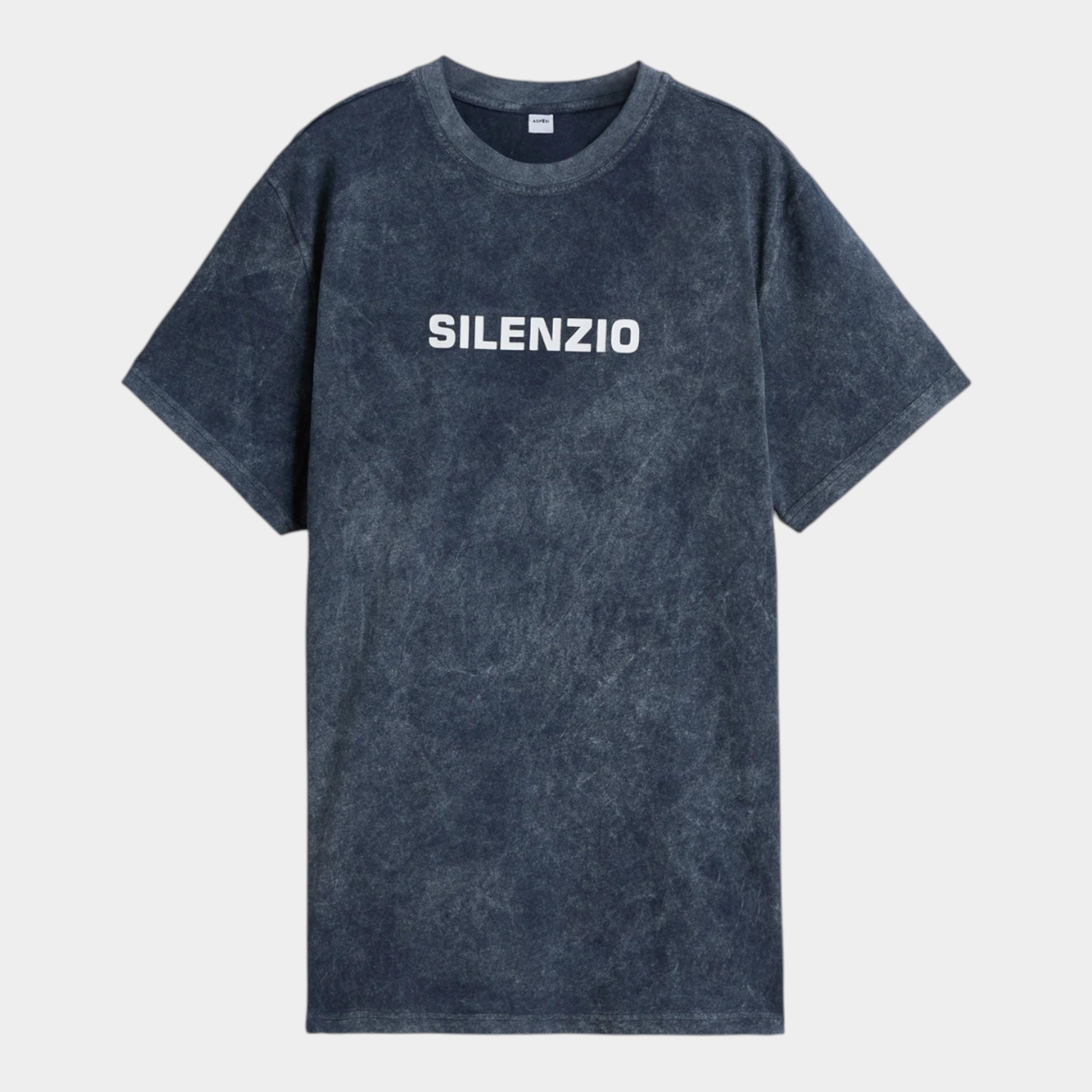 Aspesi Tee Shirt Silenzio Shady Effect - Blu