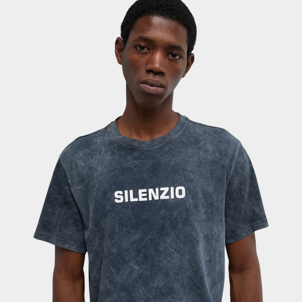 Aspesi Tee Shirt Silenzio Shady Effect - Blu