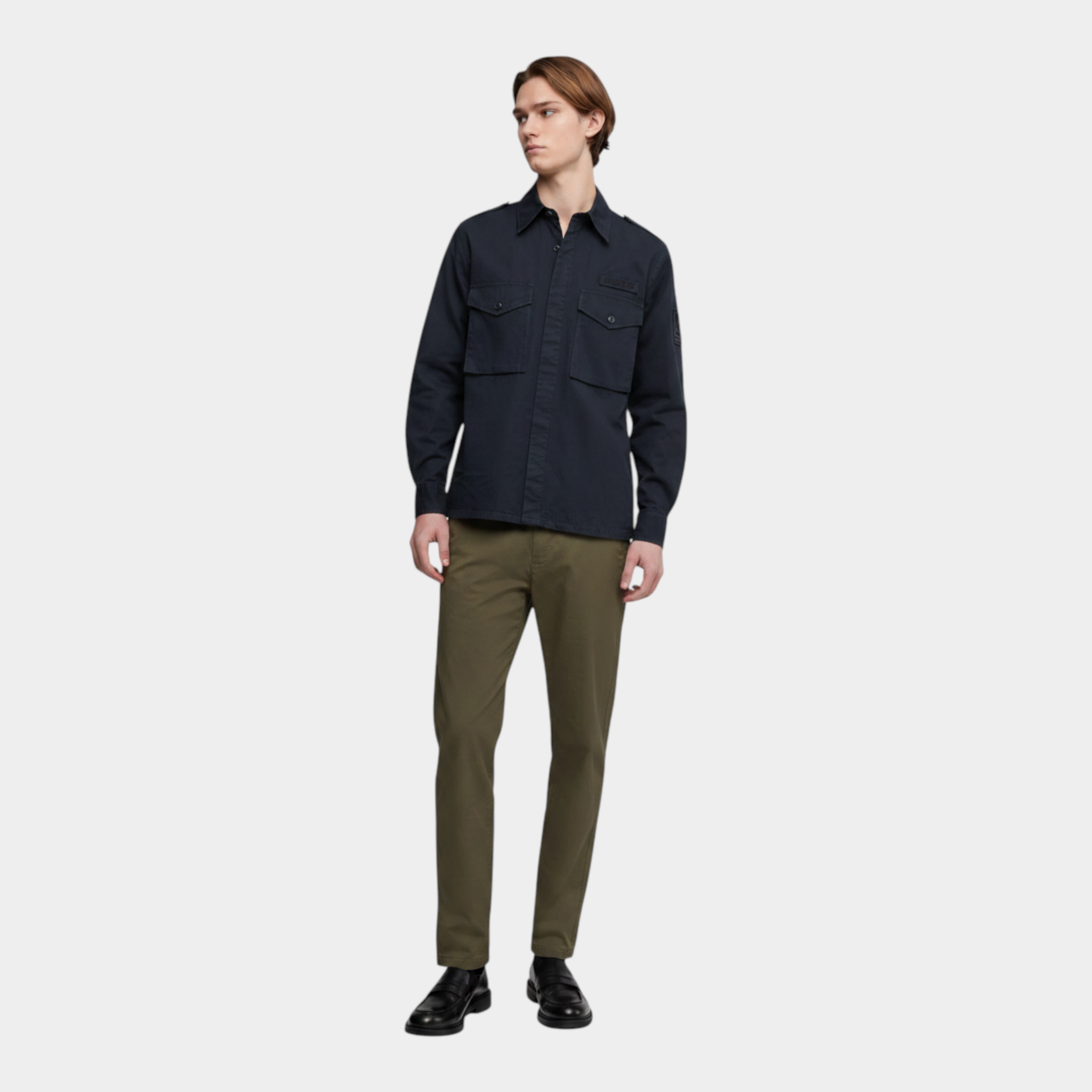 Aspesi Camicia Militare in cotone - Blu