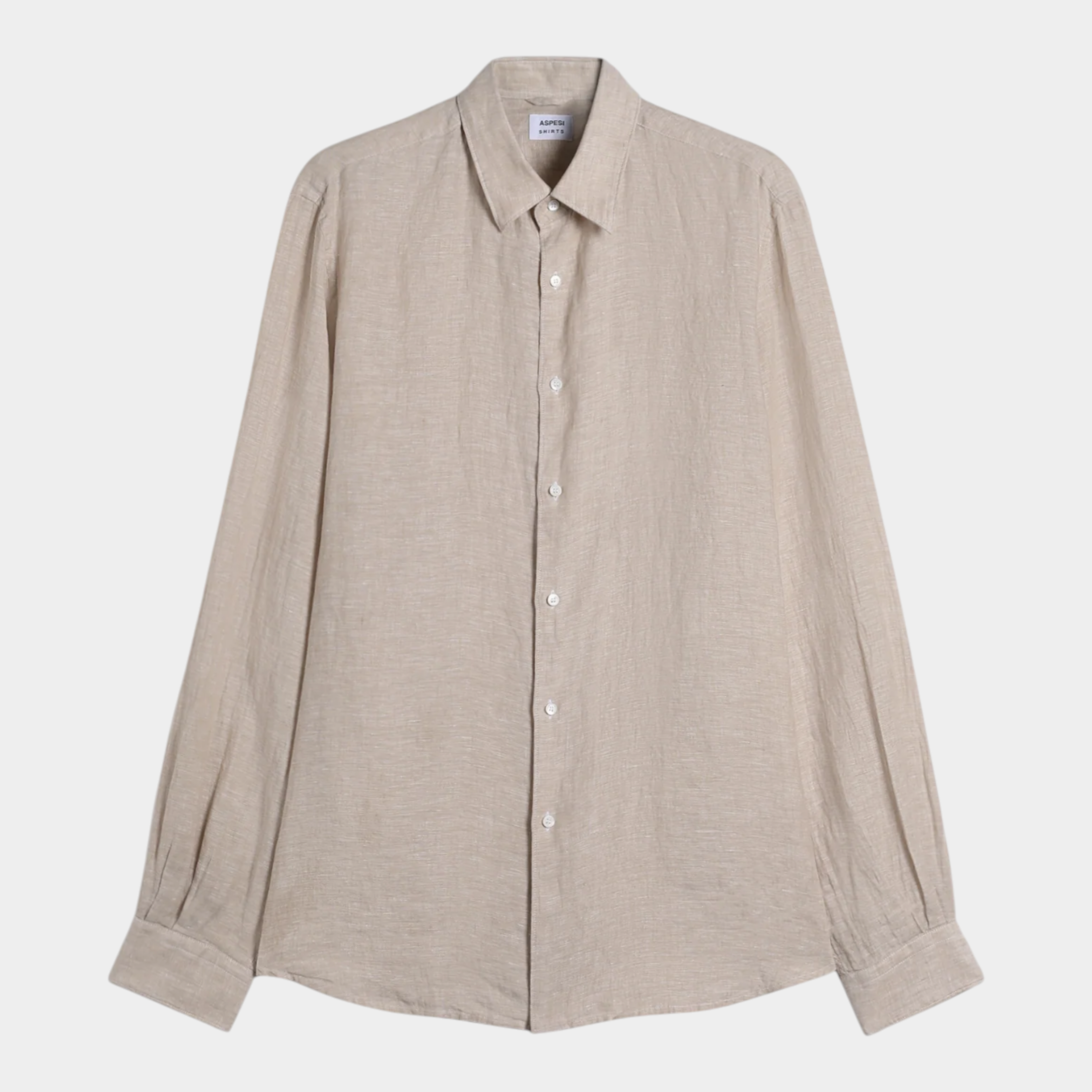 Aspesi Camicia Comma in lino delave - Beige