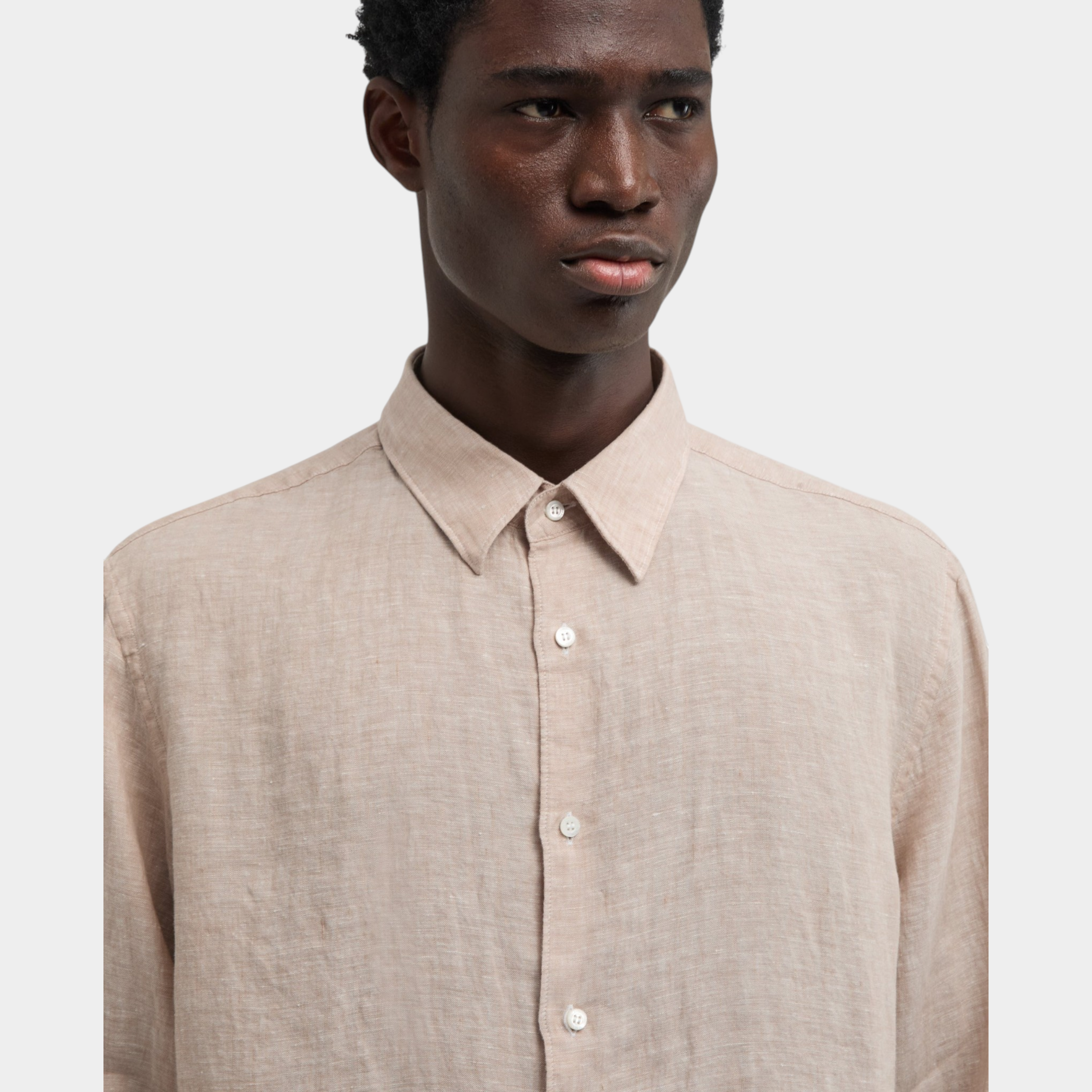 Aspesi Camicia Comma in lino delave - Beige