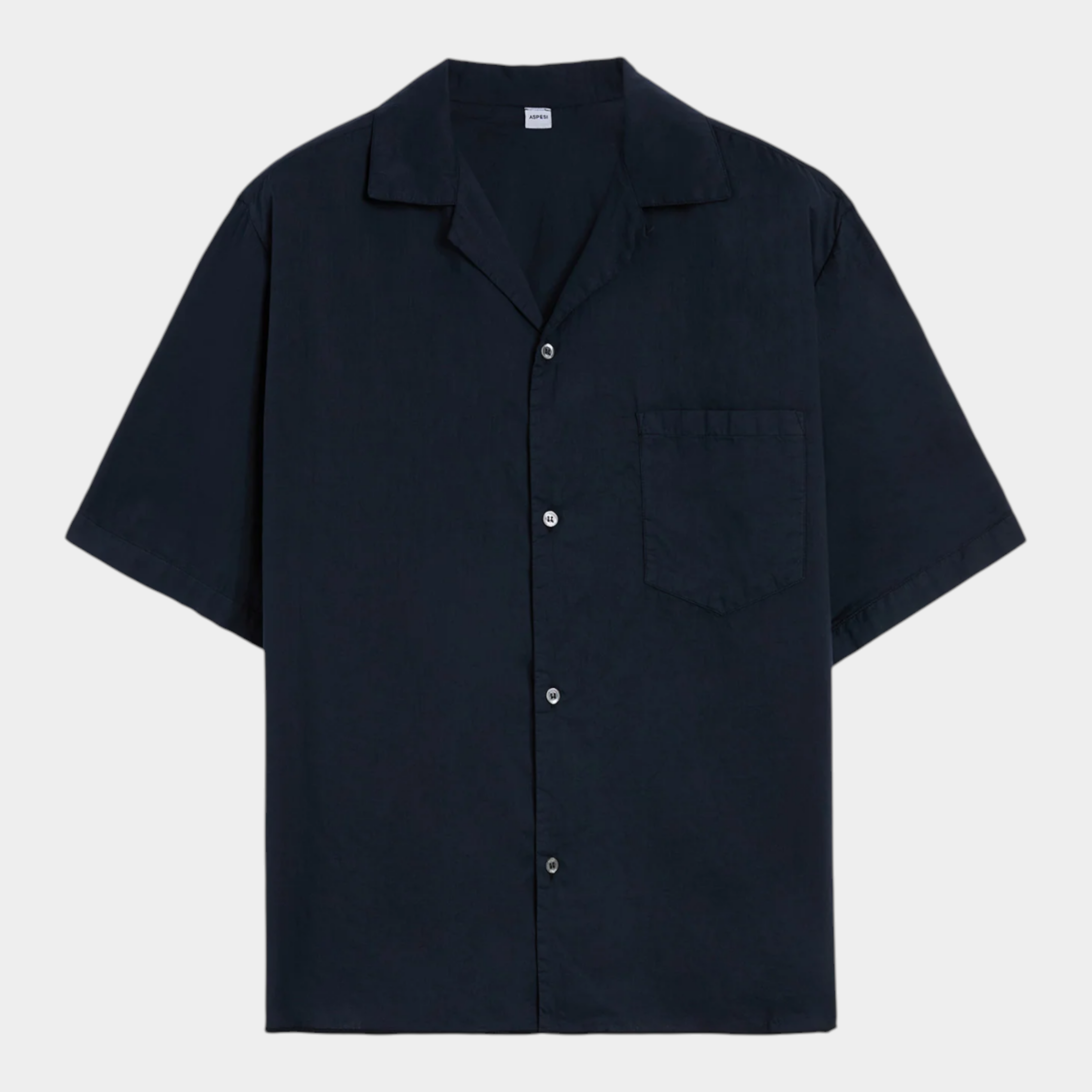 Aspesi Camicia bowling in voile di cotone - Blu