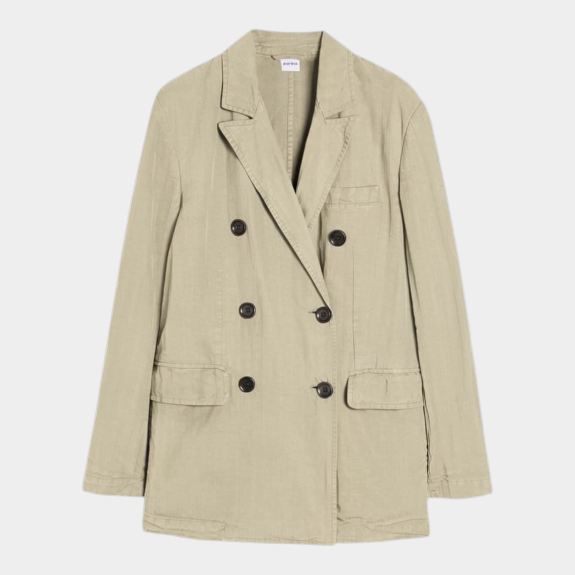 Aspesi Blazer doppiopetto in herringbone - Sabbia
