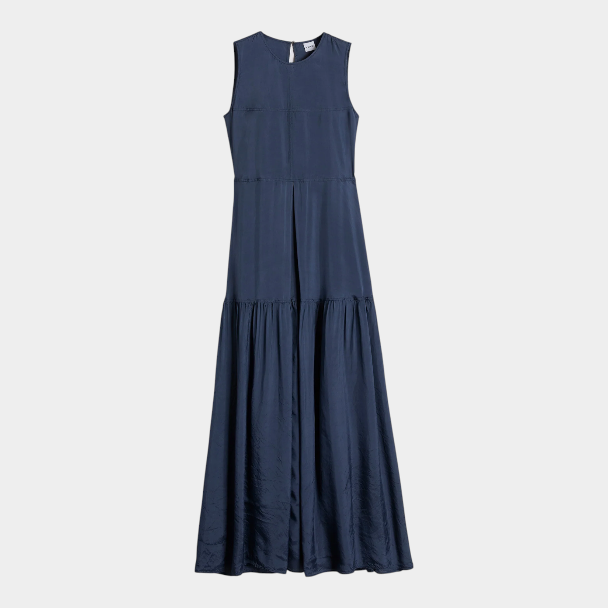 Aspesi Abito lungo in twill di viscosa - Blu