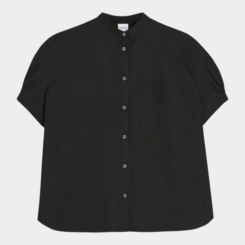 Aspesi Camicia manica corta in puro cotone - Nero
