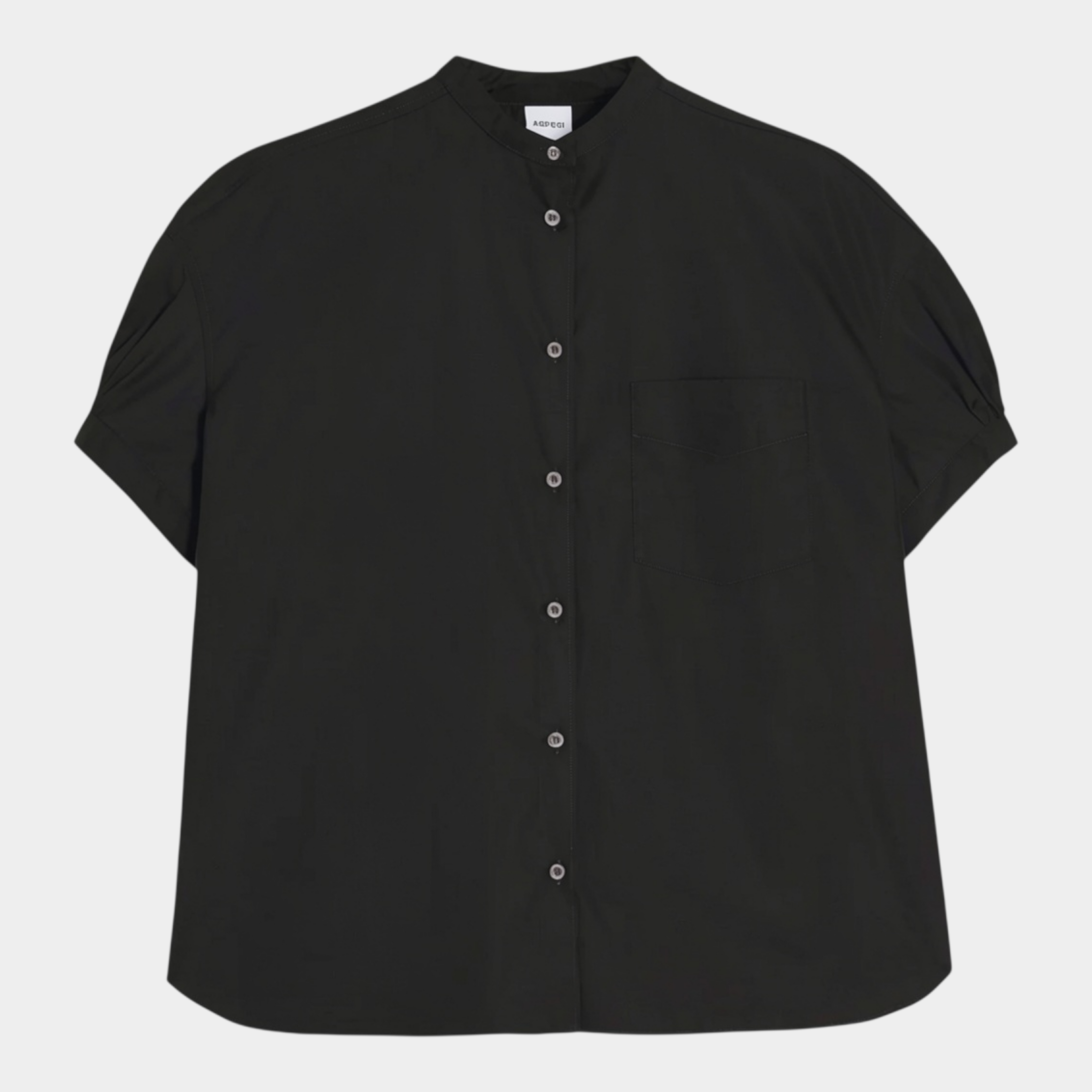 Aspesi Camicia manica corta in puro cotone - Nero