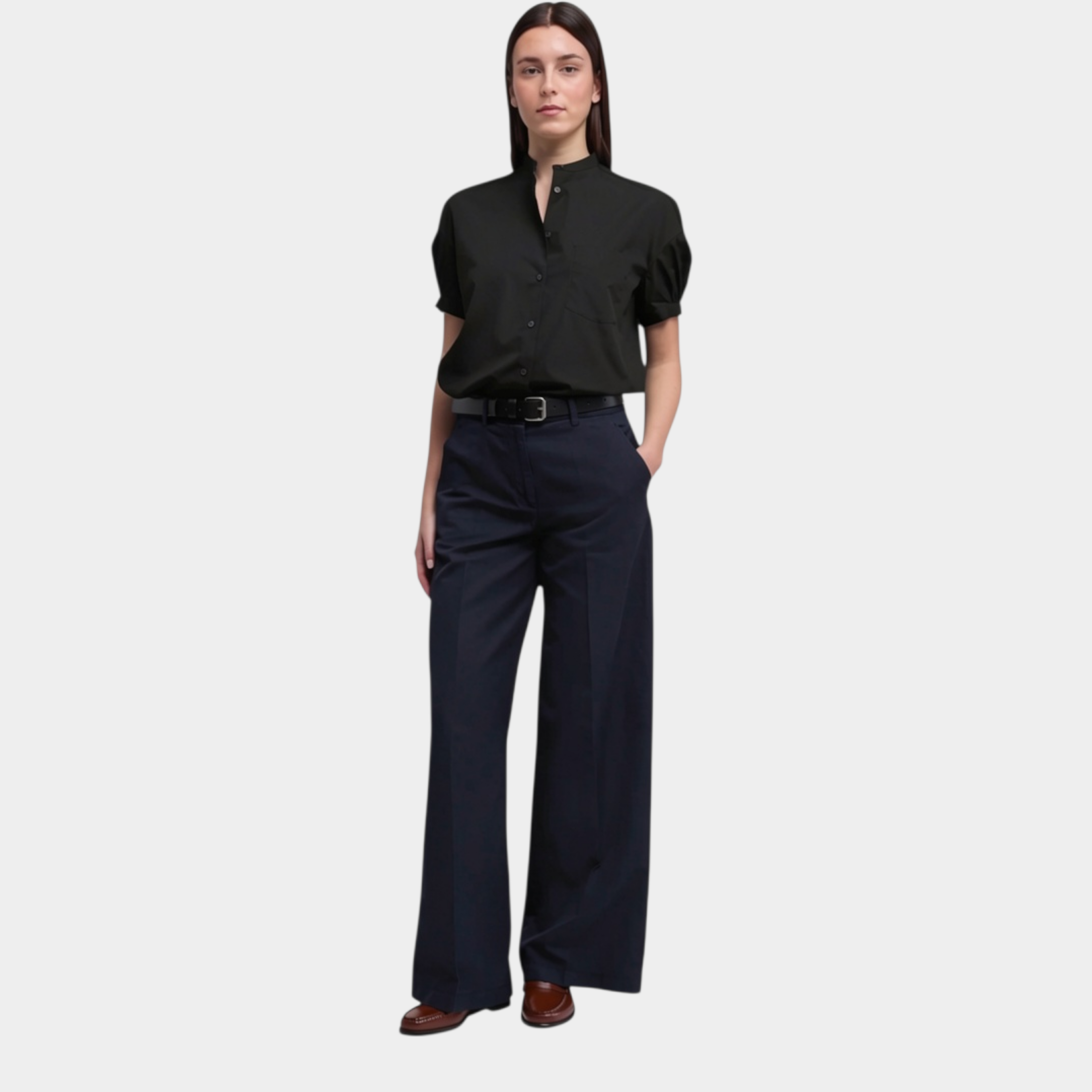 Aspesi Camicia manica corta in puro cotone - Nero