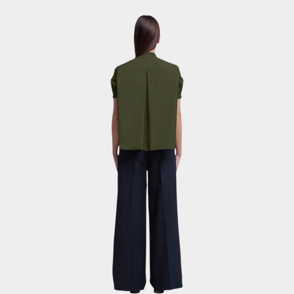 Aspesi Camicia manica corta in puro cotone - Verde militare