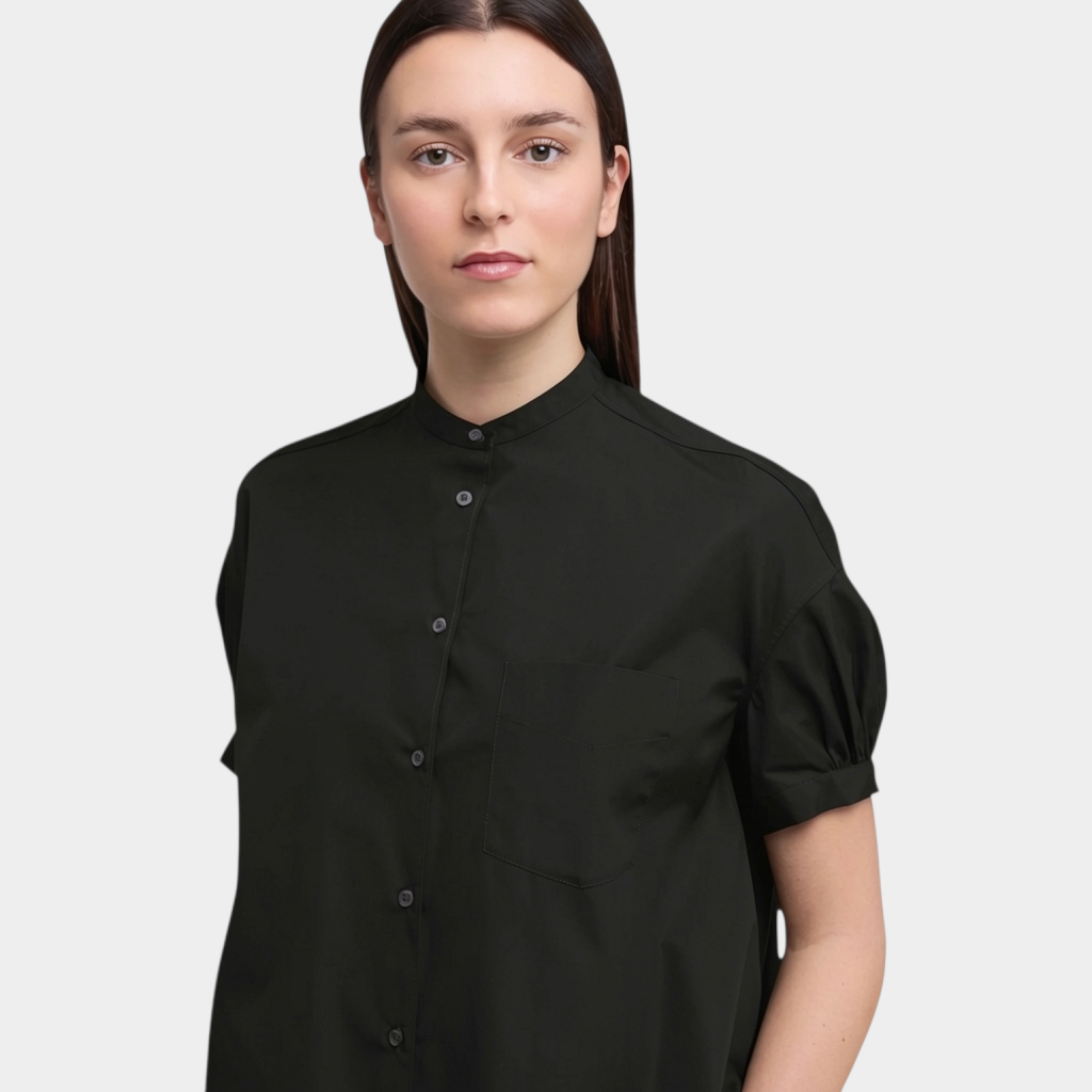 Aspesi Camicia manica corta in puro cotone - Nero