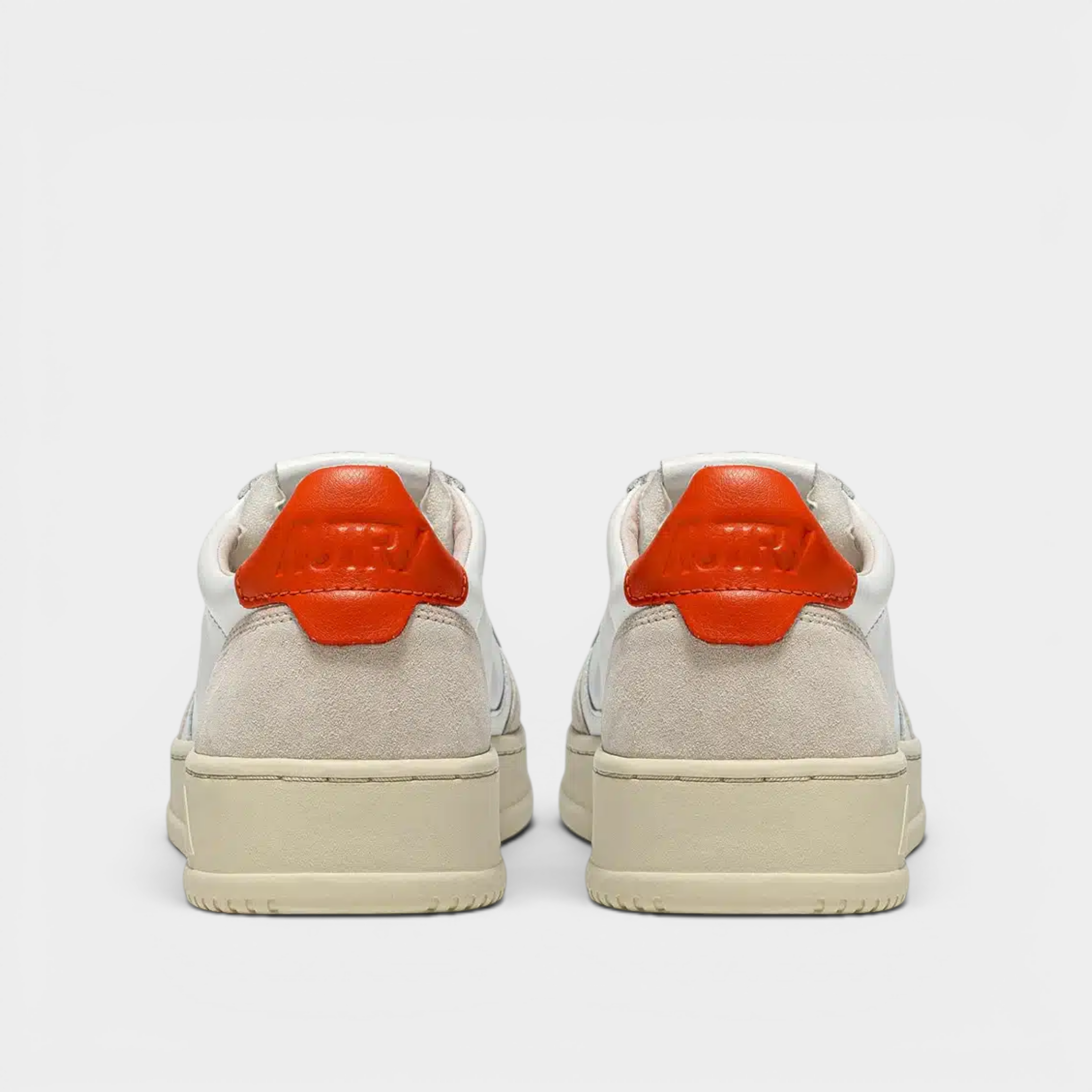 Autry Sneakers Medalist in pelle e suede - Bianco e Arancione