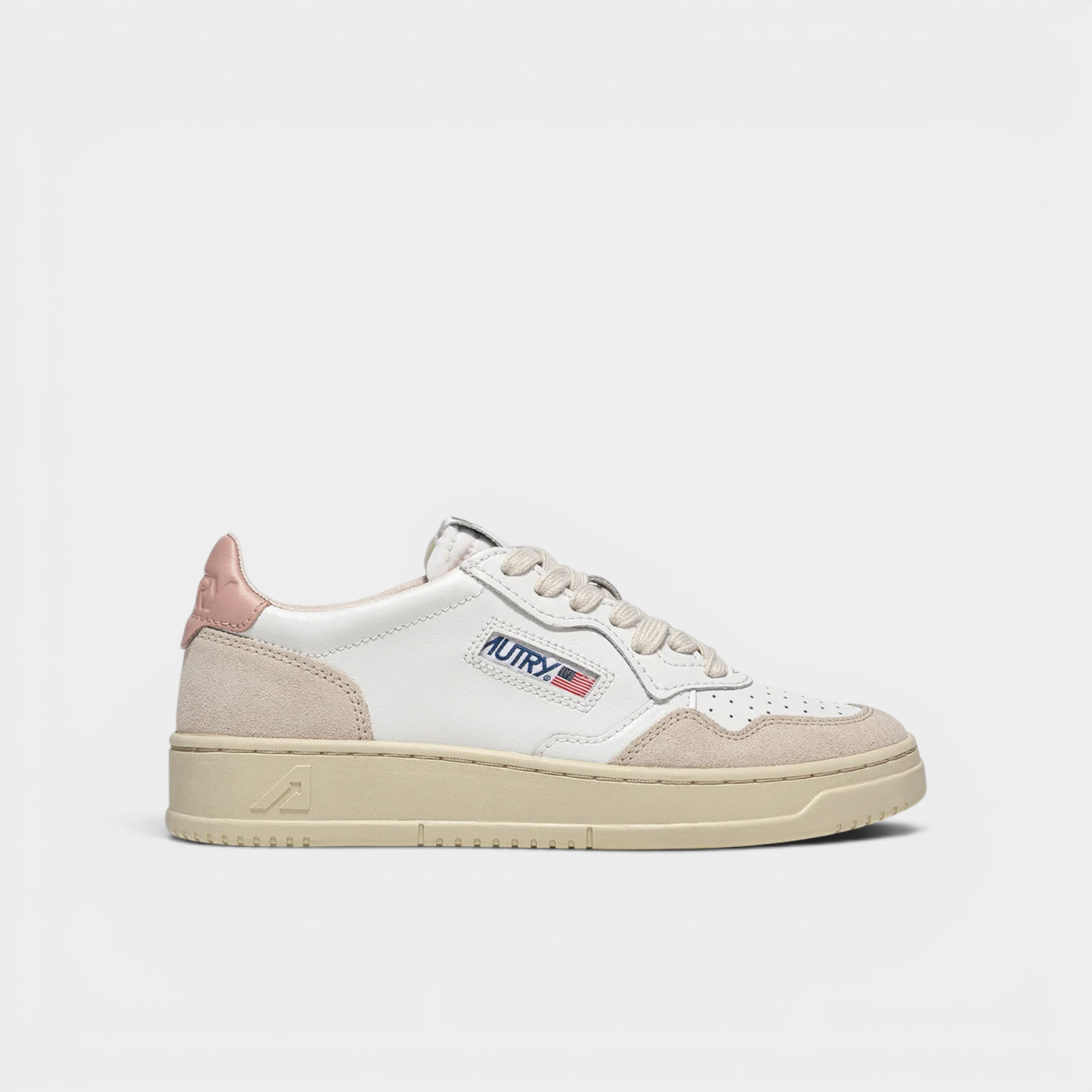 Autry Sneakers Medalist in pelle e suede - Bianco e Rosa