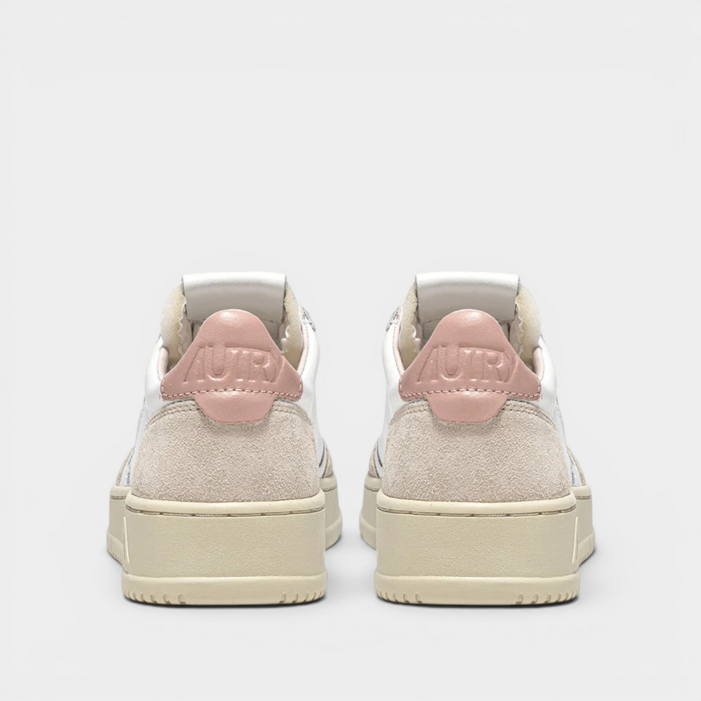 Autry Sneakers Medalist in pelle e suede - Bianco e Rosa