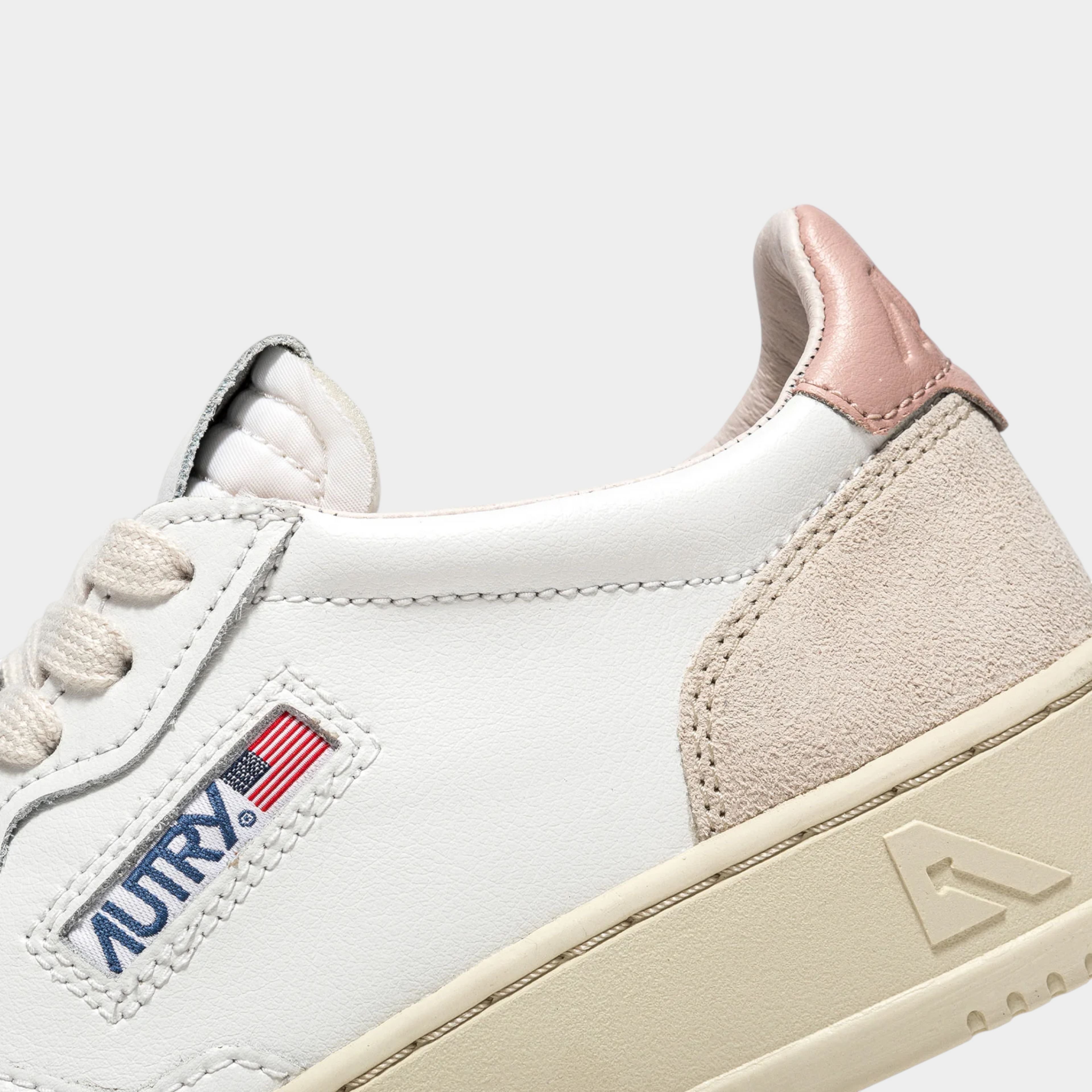 Autry Sneakers Medalist in pelle e suede - Bianco e Rosa