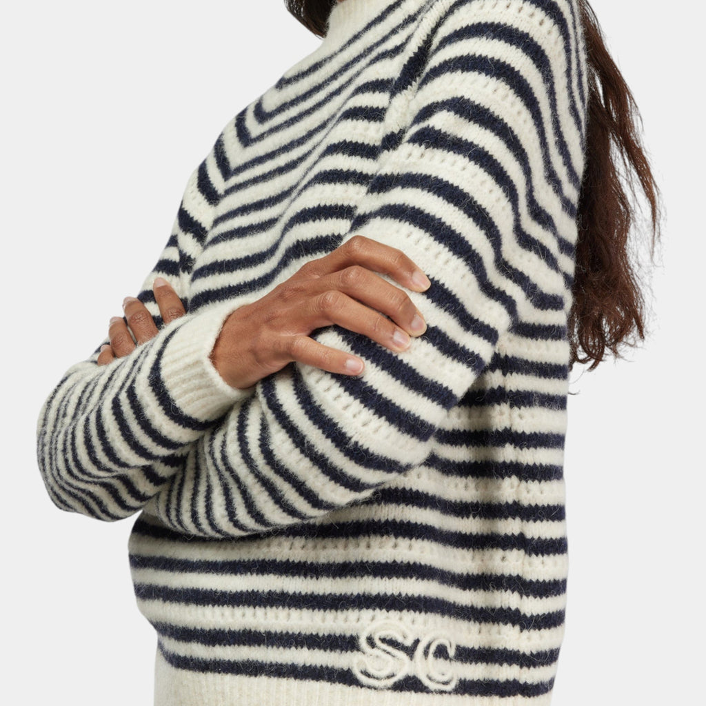 Semicouture Maglia a righe Morgana - Ecru