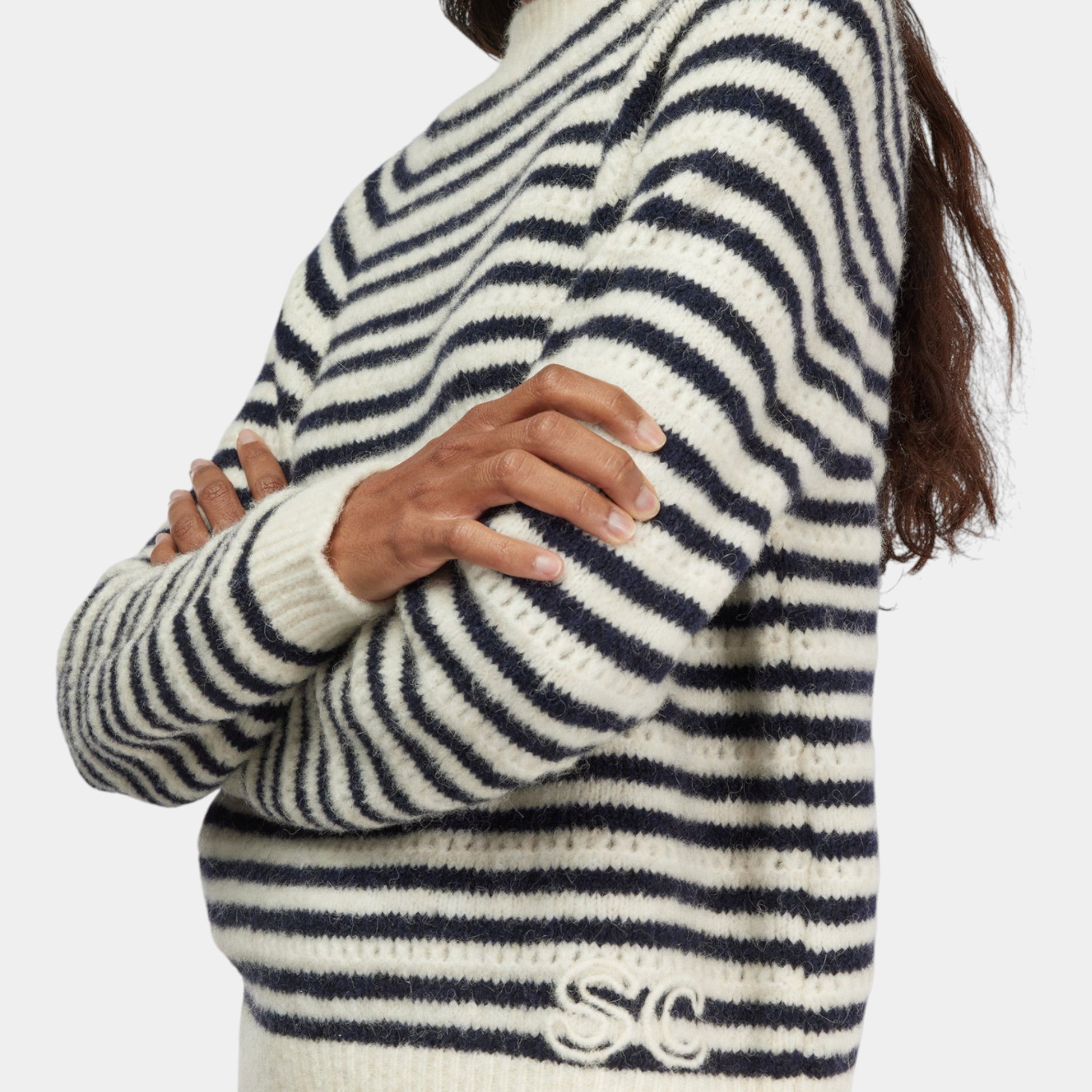 Semicouture Maglia a righe Morgana - Ecru