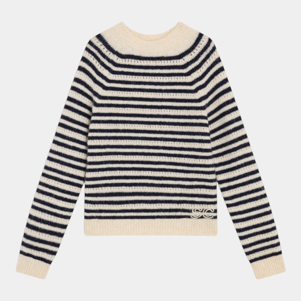 Semicouture Maglia a righe Morgana - Ecru