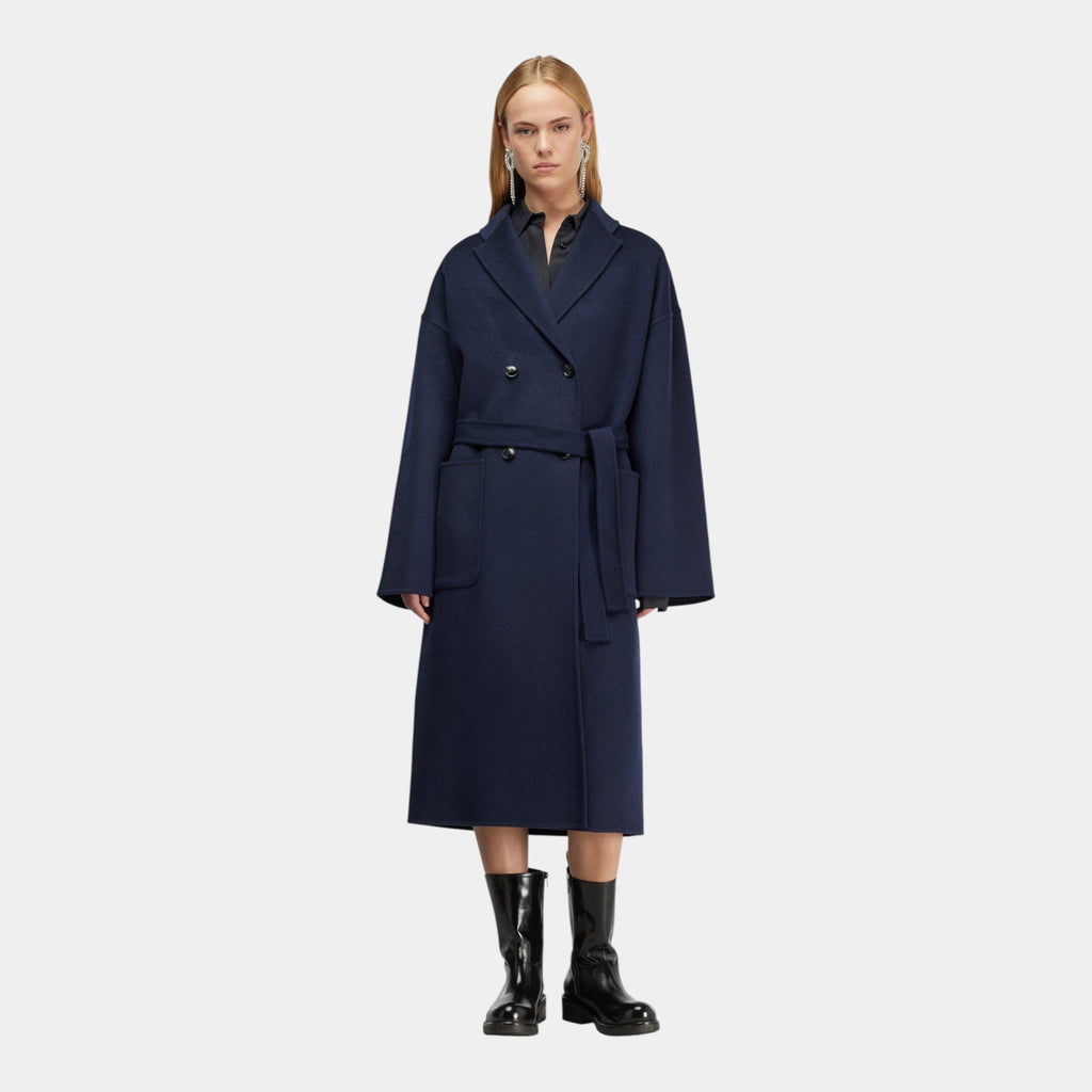 Semicouture Cappotto in panno doppiopetto - Blu