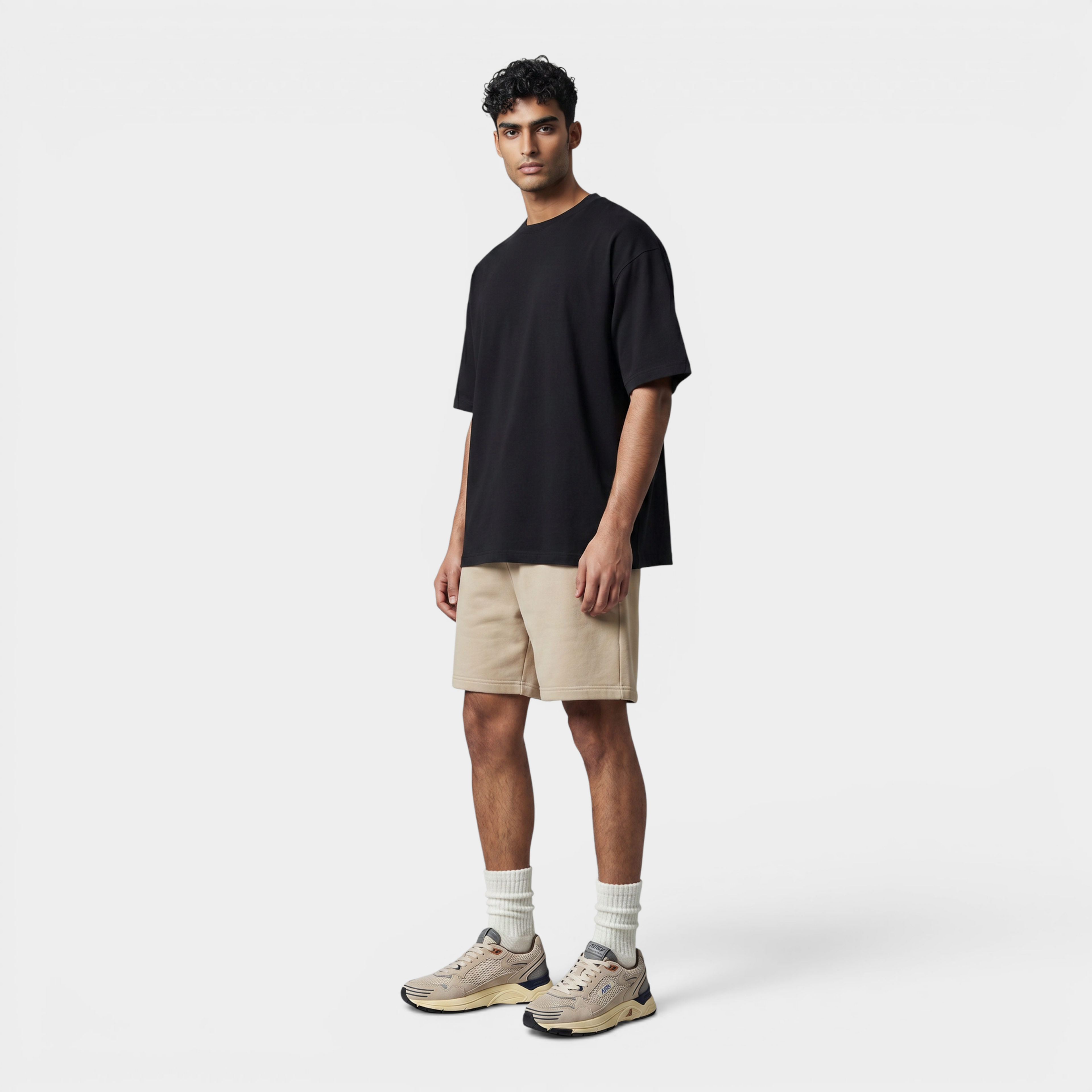 Autry Sneakers Hyperway in mesh e suede - Beige e Blu