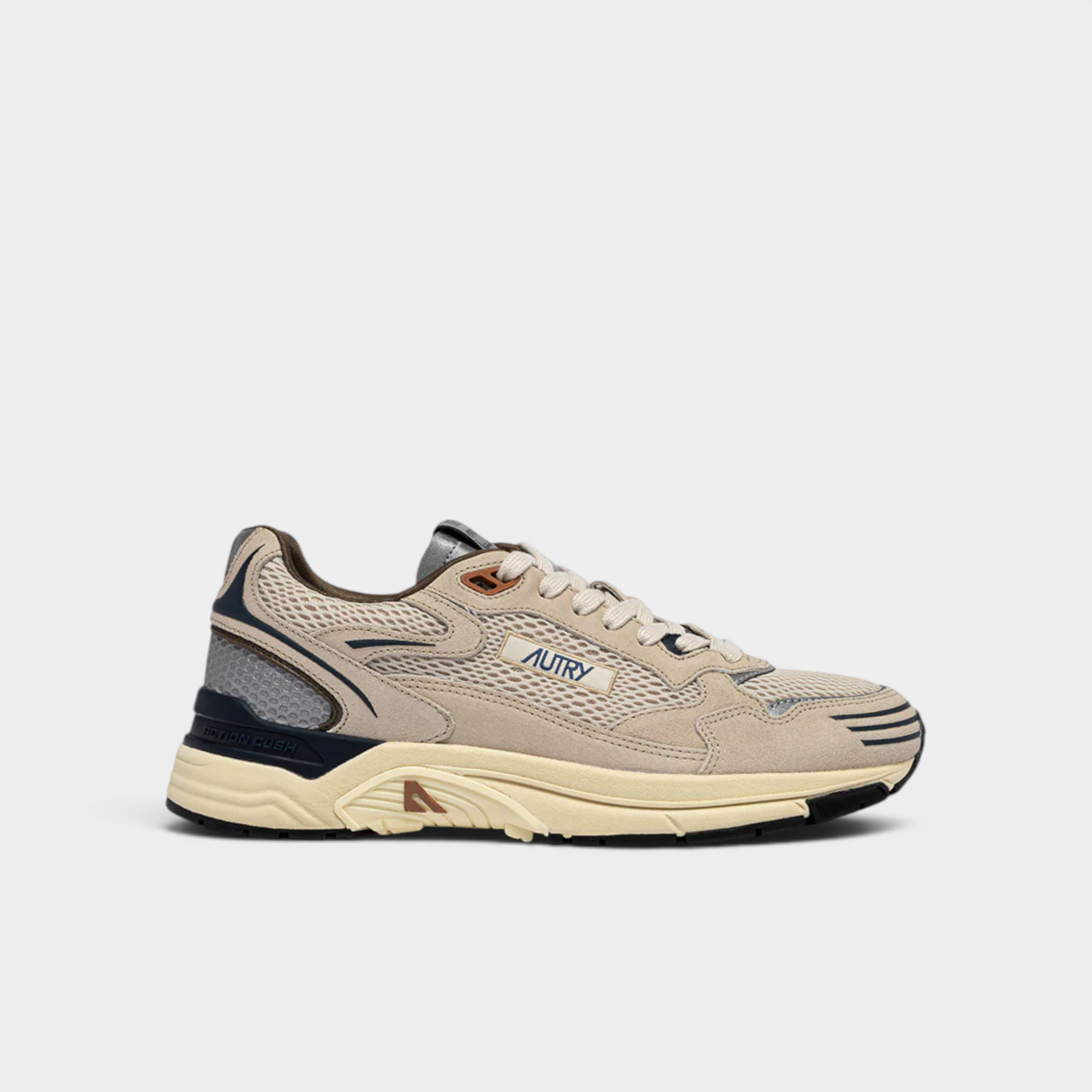 Autry Sneakers Hyperway in mesh e suede - Beige e Blu
