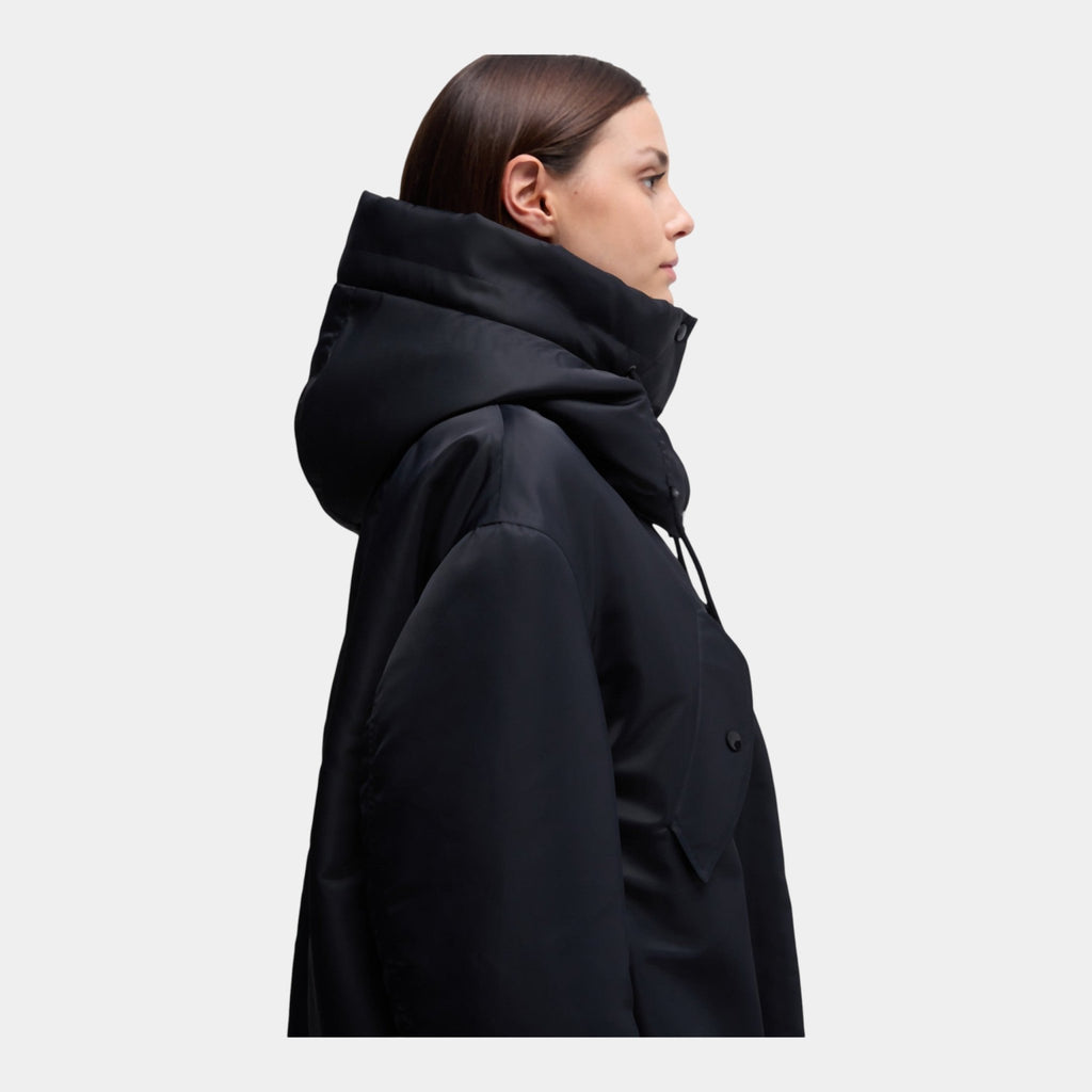 ASPESI Aspesi Bomber in raso con cappuccio - Nero - Hubert Humangoods